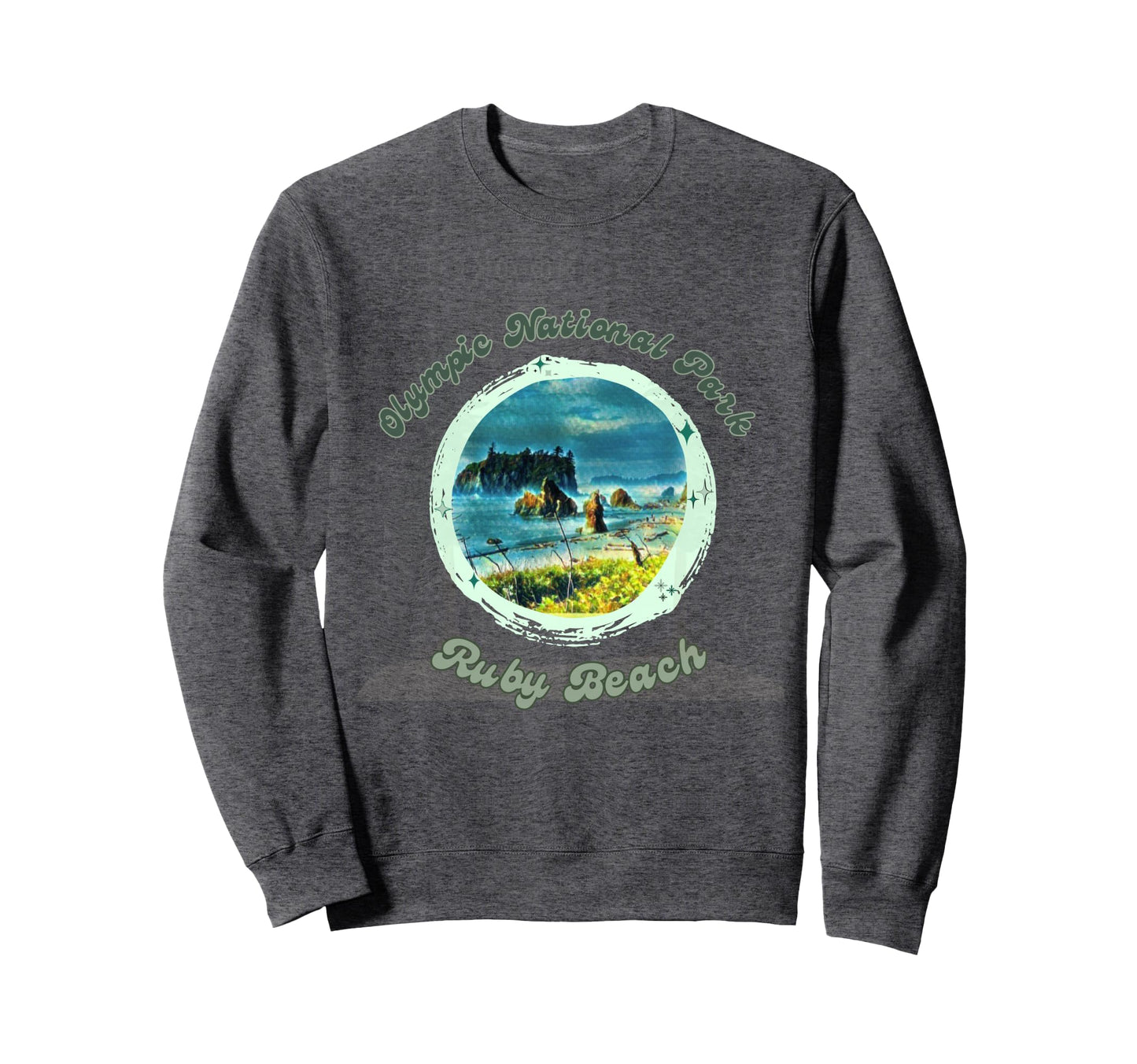 Ruby Beach Olympic National Park Sweatshirt - Custom Art Print for Adults - T-Shirt, Sweatshirt, Hoodie