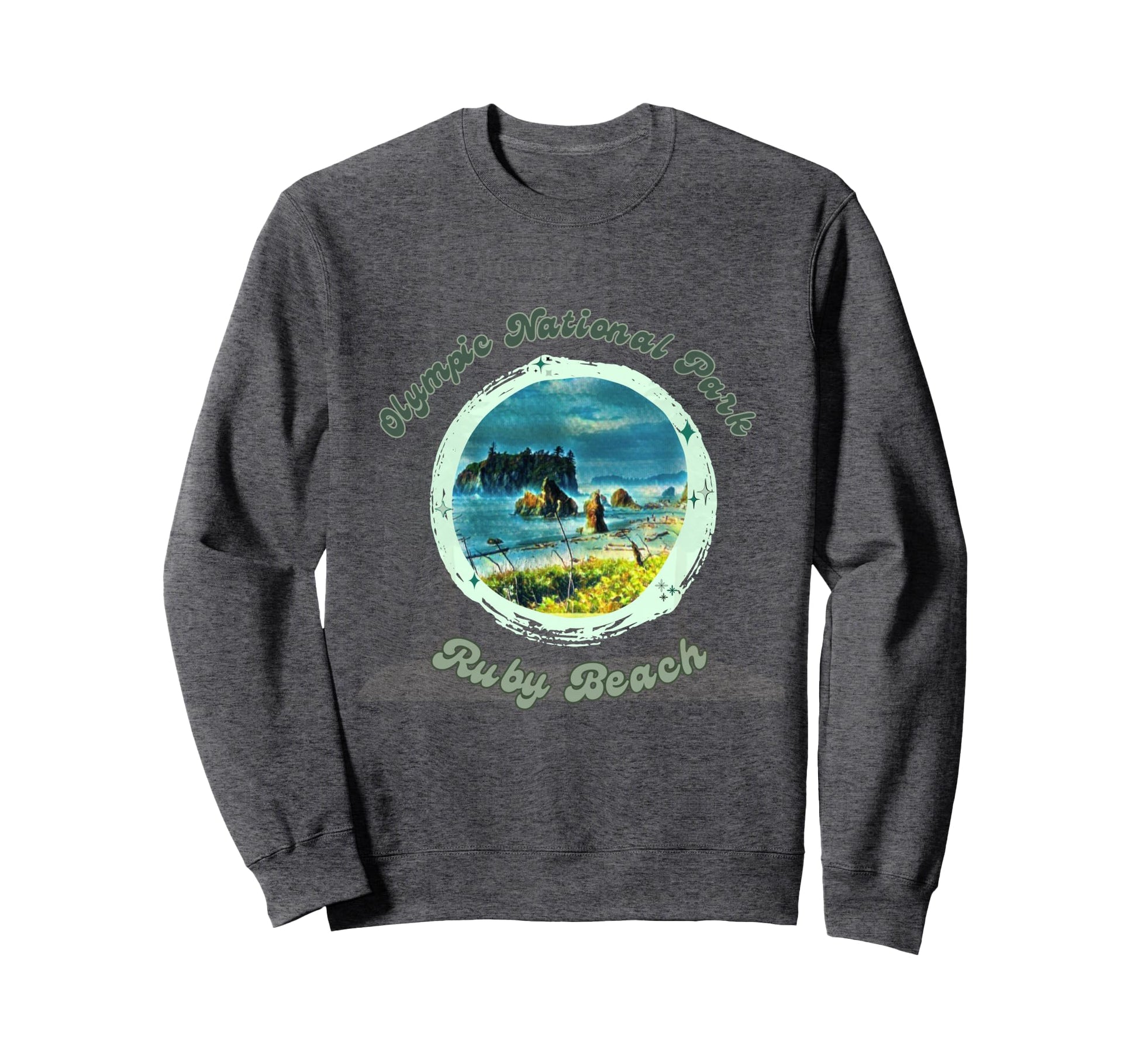 Ruby Beach Olympic National Park Sweatshirt - Custom Art Print for Adults - T-Shirt, Sweatshirt, Hoodie