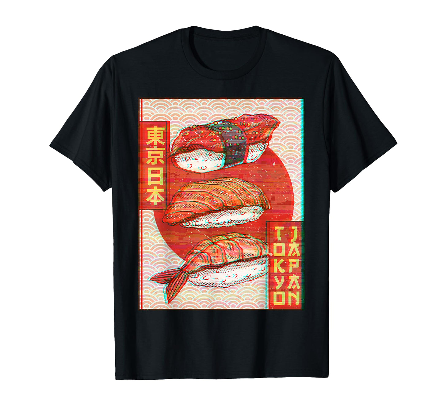 Sushi Tokyo Japan Vaporwave Aesthetic T-Shirt - Graphic Print for Adults - T-Shirt, Sweatshirt, Hoodie