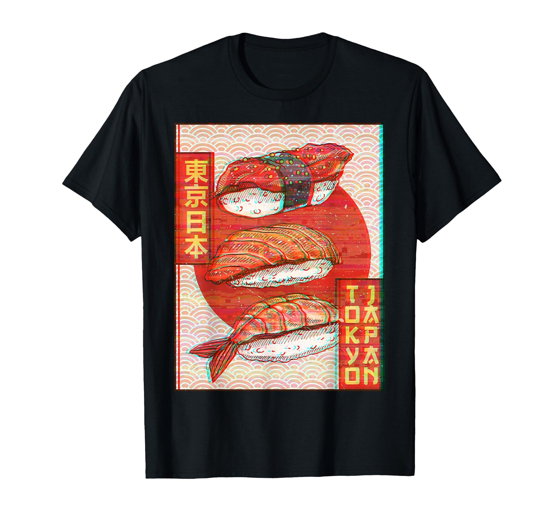 Sushi Tokyo Japan Vaporwave Aesthetic T-Shirt - Graphic Print for Adults - T-Shirt, Sweatshirt, Hoodie