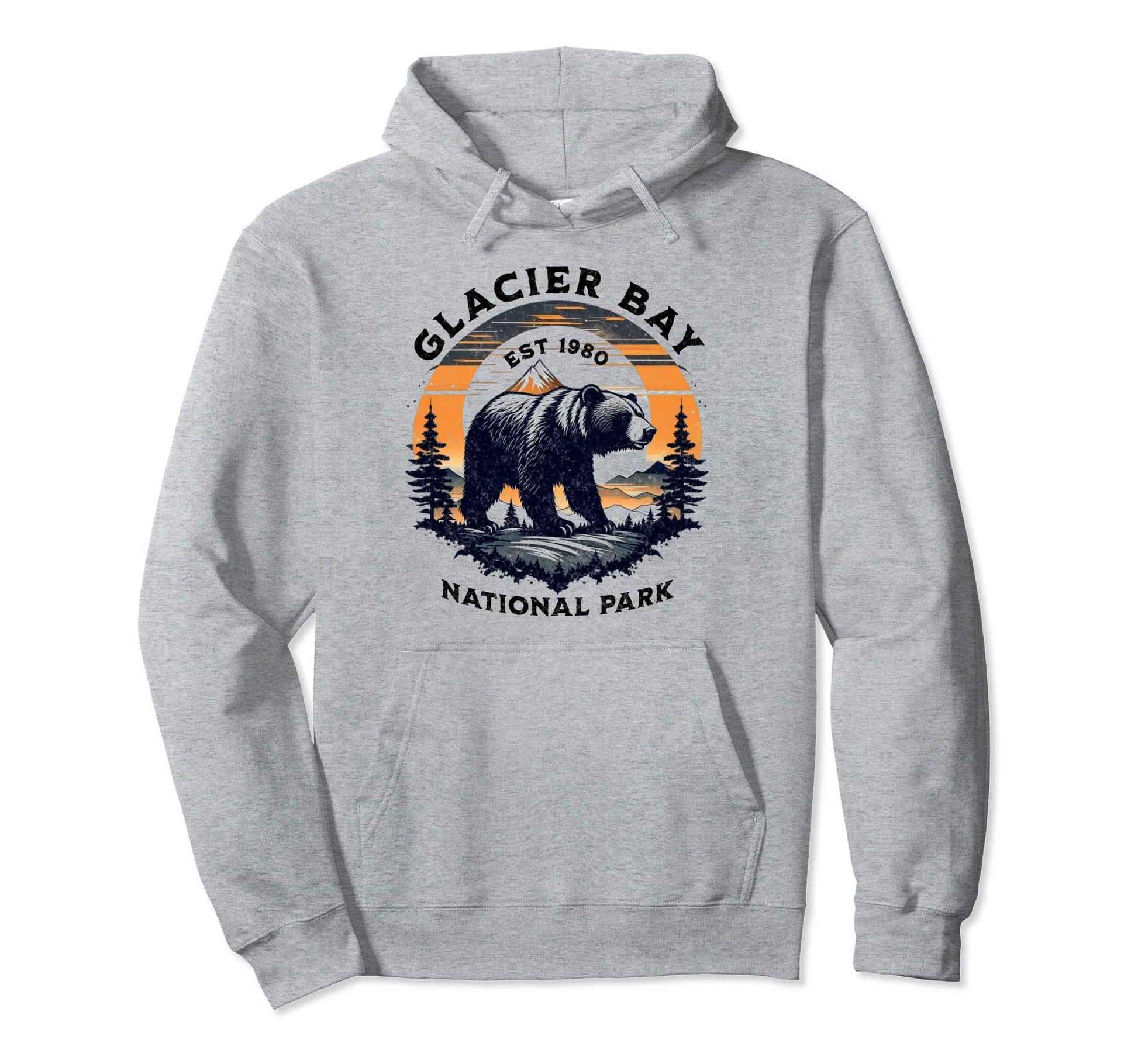 Glacier Bay National Park Alaska Usa Hoodie - Novelty Apparel for Adults - T-Shirt, Sweatshirt, Hoodie