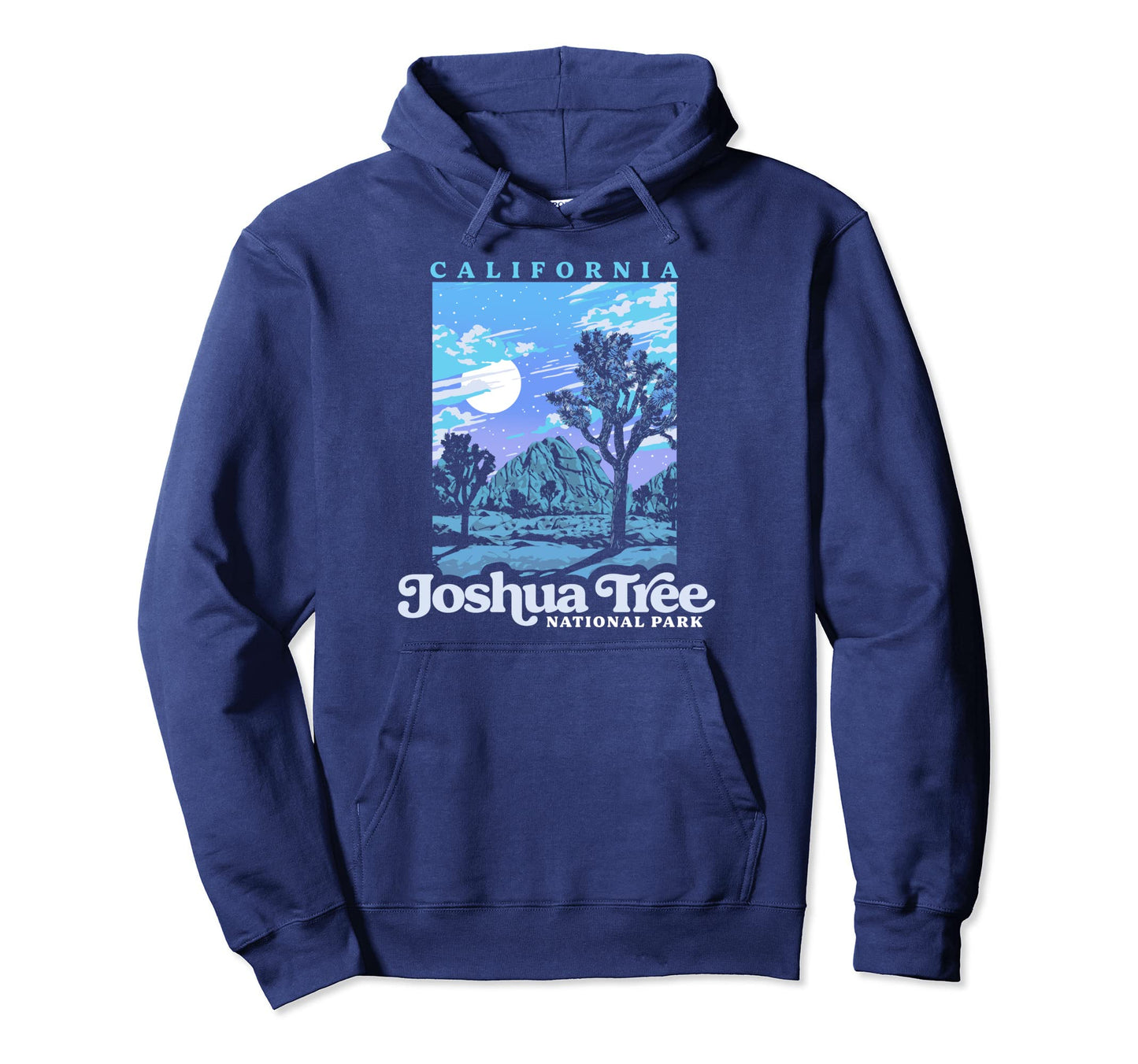 Joshua Tree National Park Night Scene Hoodie - Minimalist Print Men Women - T-Shirt, Sweatshirt, Hoodie