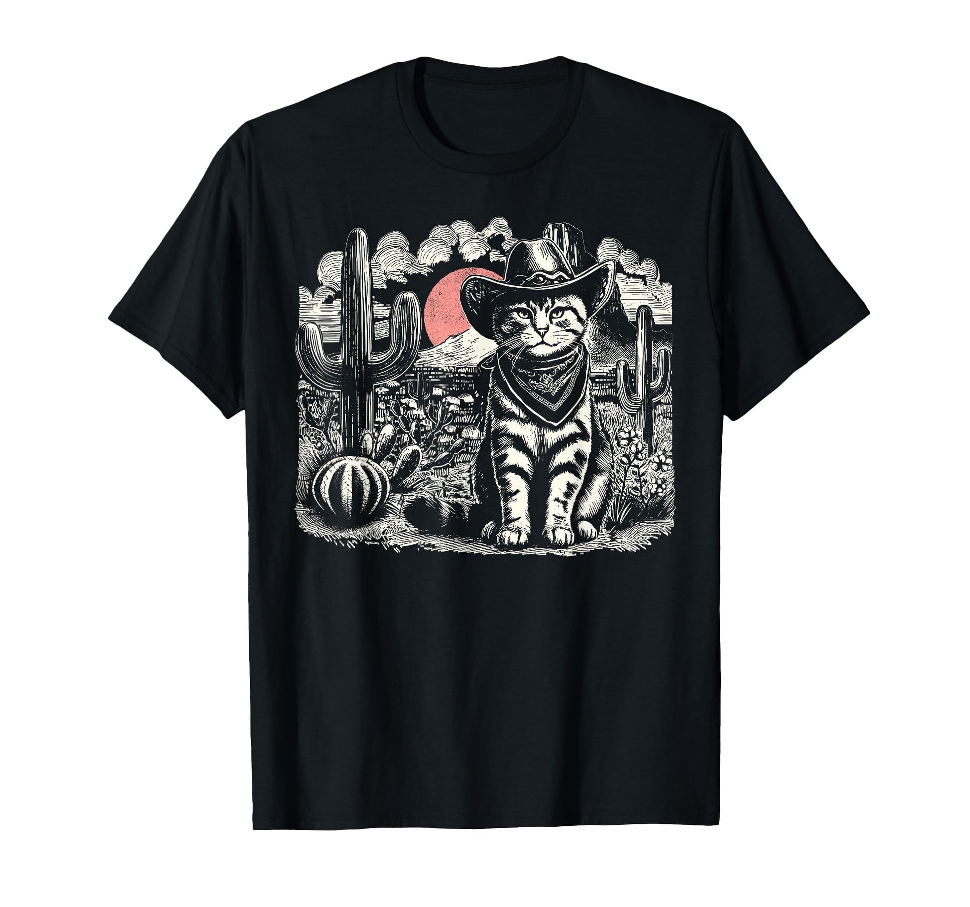 Ufo Cat Western Alien 90S Whippet T-Shirt - Aesthetic Graphic Unisex - T-Shirt, Sweatshirt, Hoodie