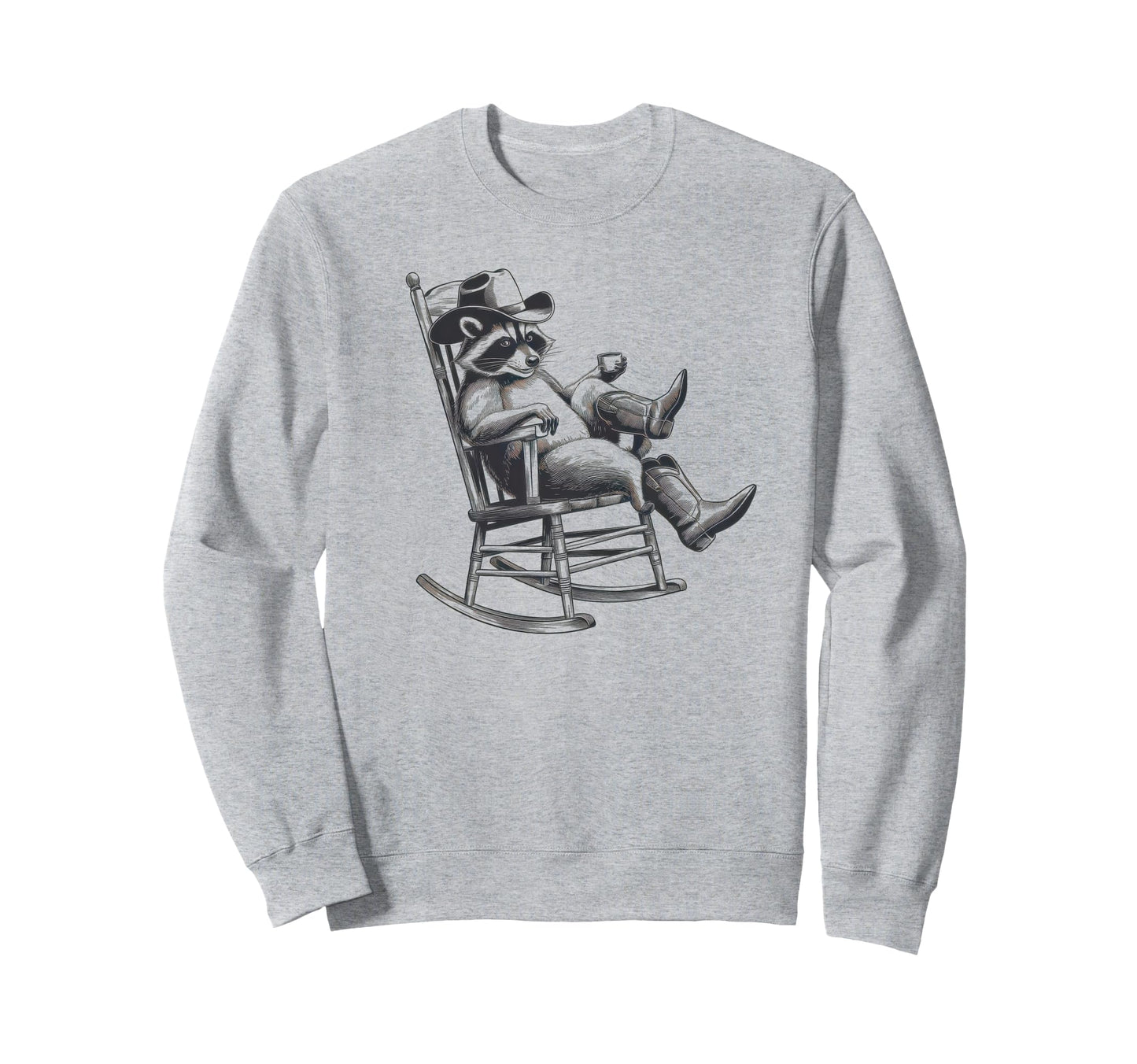 Raccoon 90S Country Music Sweatshirt - Fun Novelty Design Men Women - T-Shirt, Sweatshirt, Hoodie