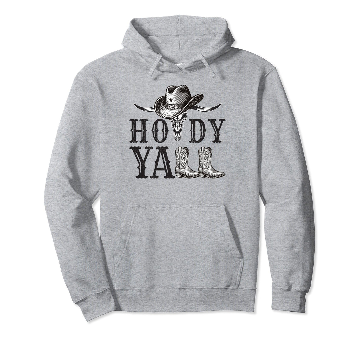 Cowboycore Howdy Western Cowgirl Boots Hoodie - Minimalist Print Unisex - T-Shirt, Sweatshirt, Hoodie