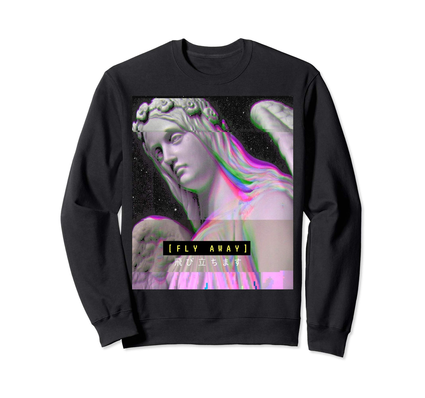 Vaporwave Aesthetic Angel Statue Gift Sweatshirt - Graphic Print Unisex - T-Shirt, Sweatshirt, Hoodie
