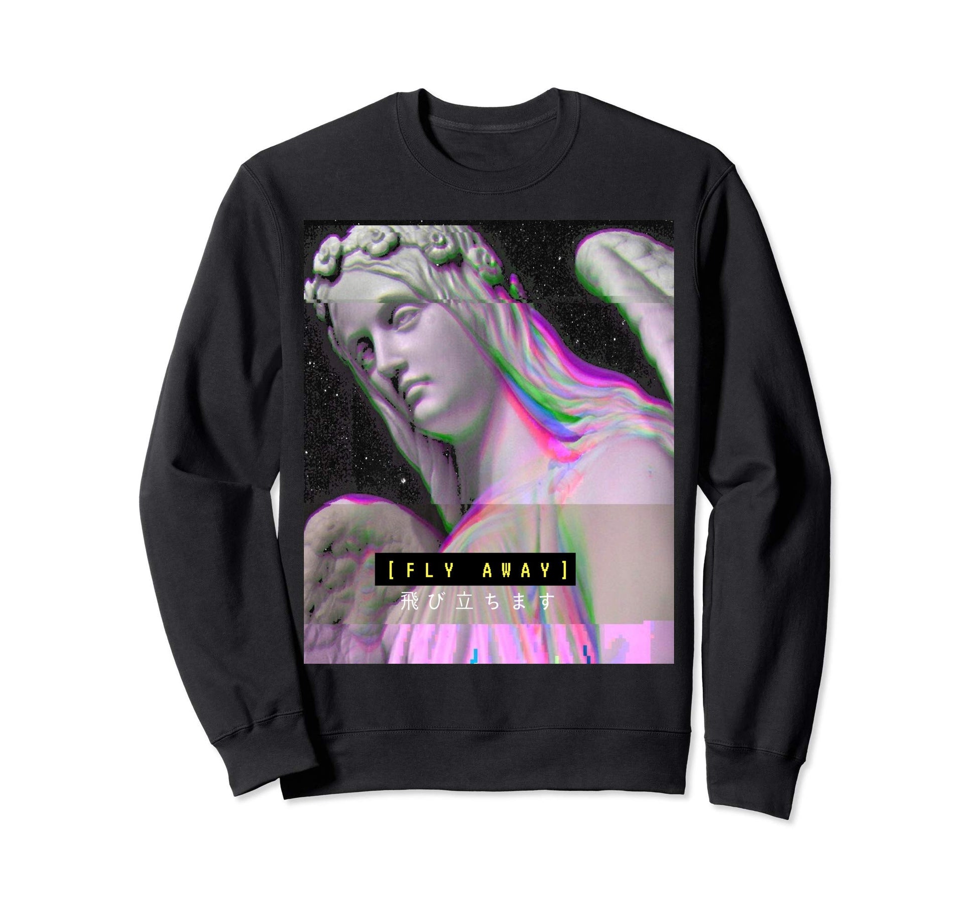 Vaporwave Aesthetic Angel Statue Gift Sweatshirt - Graphic Print Unisex - T-Shirt, Sweatshirt, Hoodie