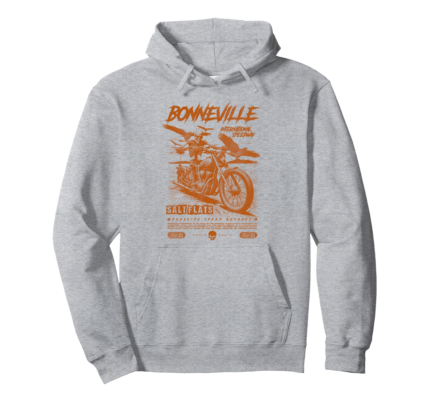 Bonneville Salt Flats Motorcycle Hoodie - Custom Art Print for Adults - T-Shirt, Sweatshirt, Hoodie