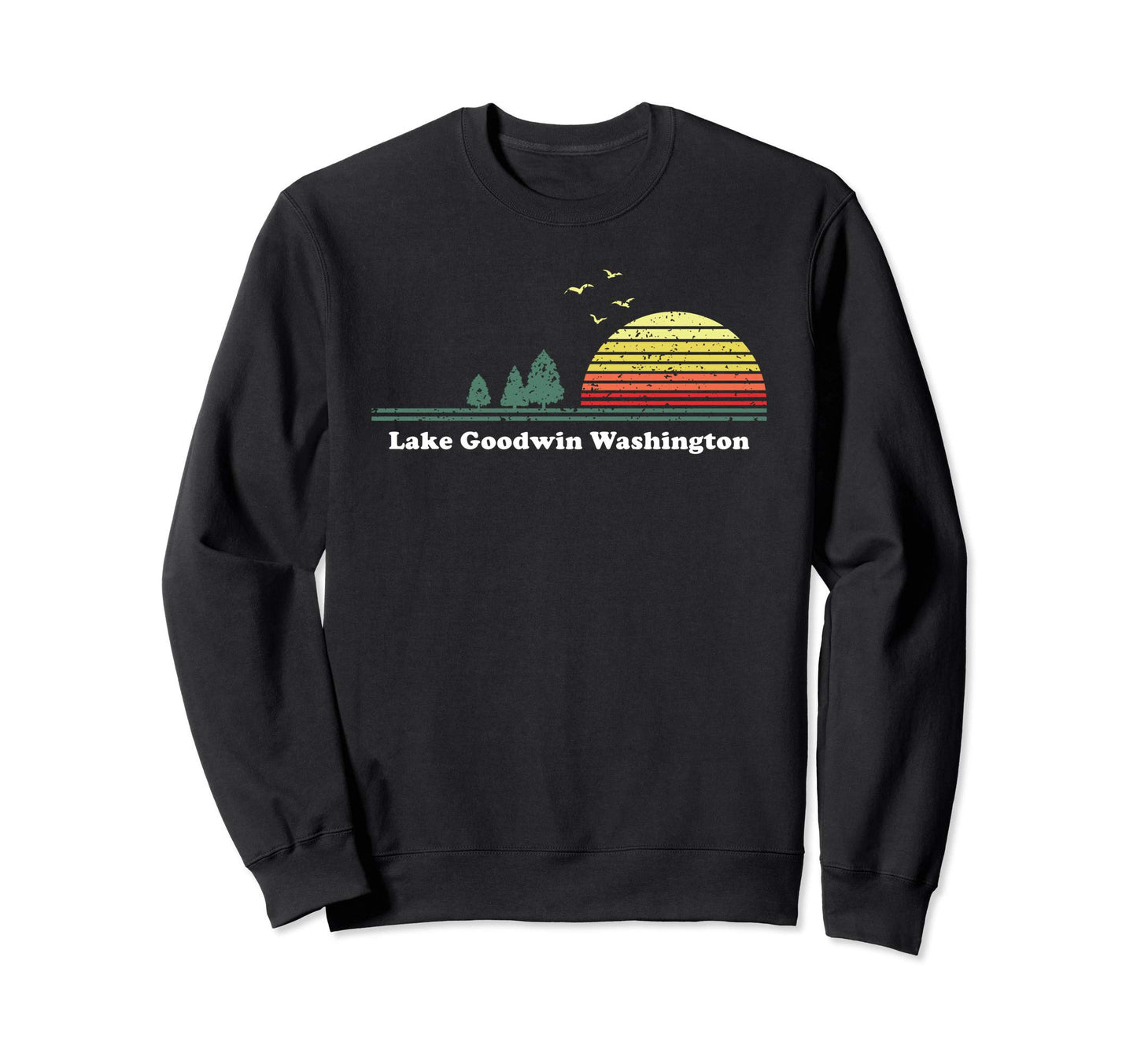 Lake Goodwin Washington Sunset Sweatshirt - Casual Everyday Wear Men Women - T-Shirt, Sweatshirt, Hoodie