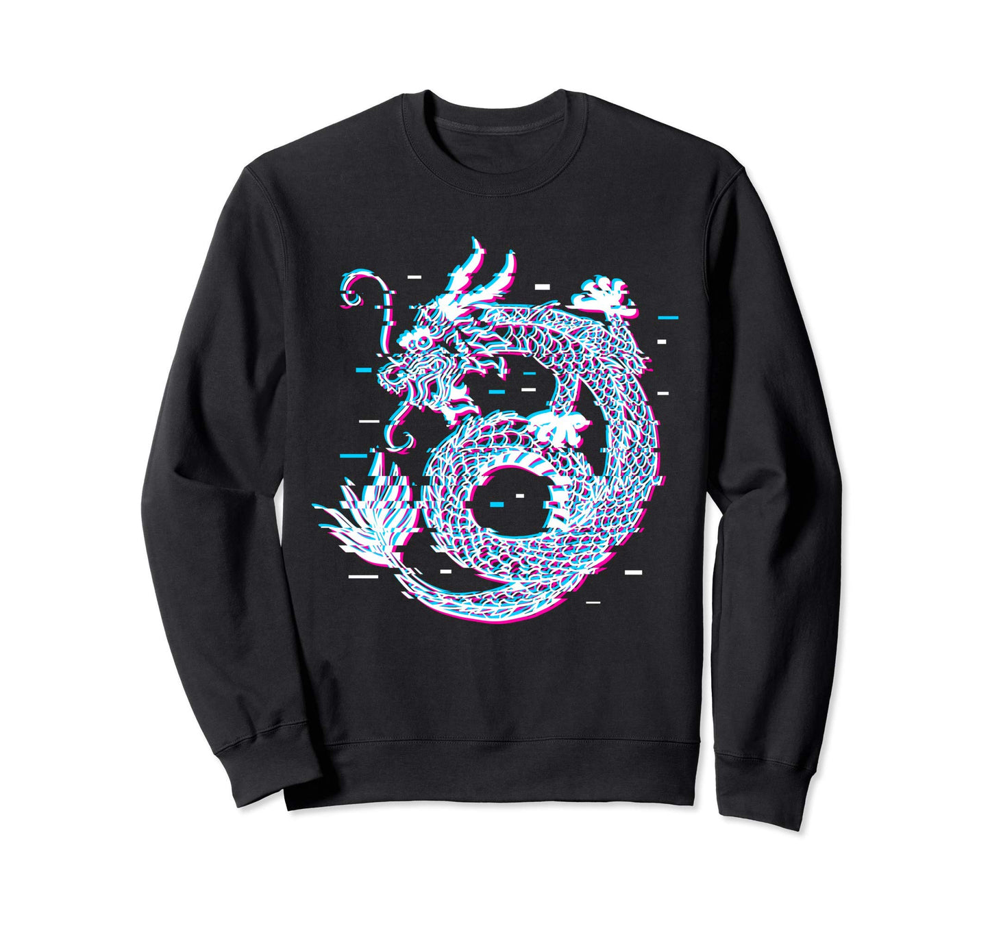 Japanese Traditional Dragon Vaporwave Sweatshirt - Custom Art Print Unisex - T-Shirt, Sweatshirt, Hoodie