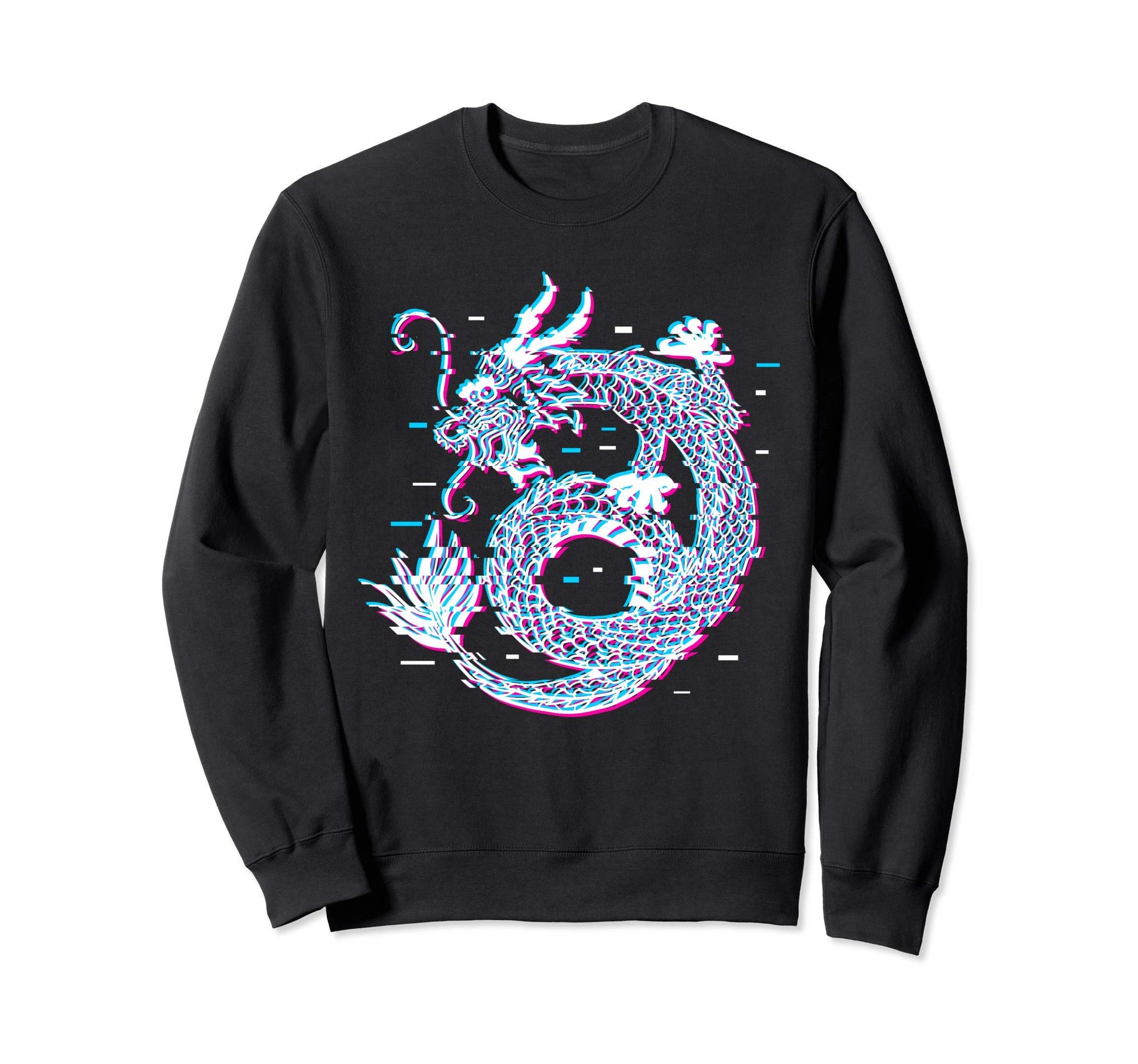 Japanese Traditional Dragon Vaporwave Sweatshirt - Custom Art Print Unisex - T-Shirt, Sweatshirt, Hoodie