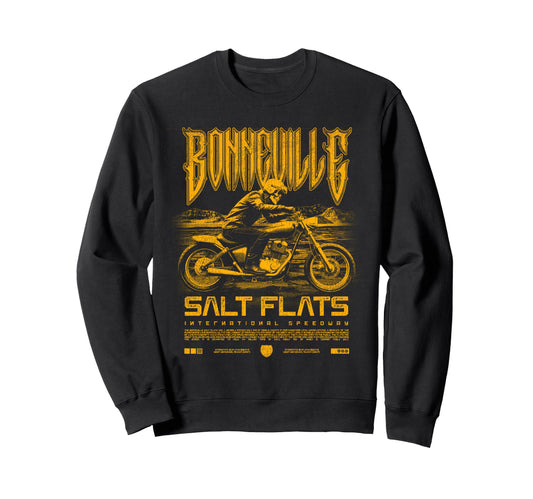 Bonneville Salt Flats Motorcycle Sweatshirt - Fun Novelty Design Men Women - T-Shirt, Sweatshirt, Hoodie