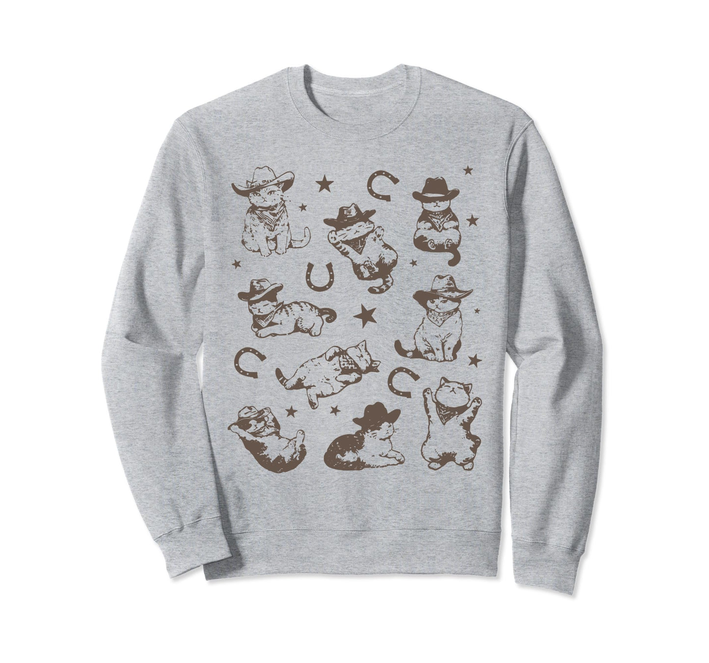 Cowboy Cats And Kittens Western Cowboy Sweatshirt - Unique Graphic Unisex - T-Shirt, Sweatshirt, Hoodie
