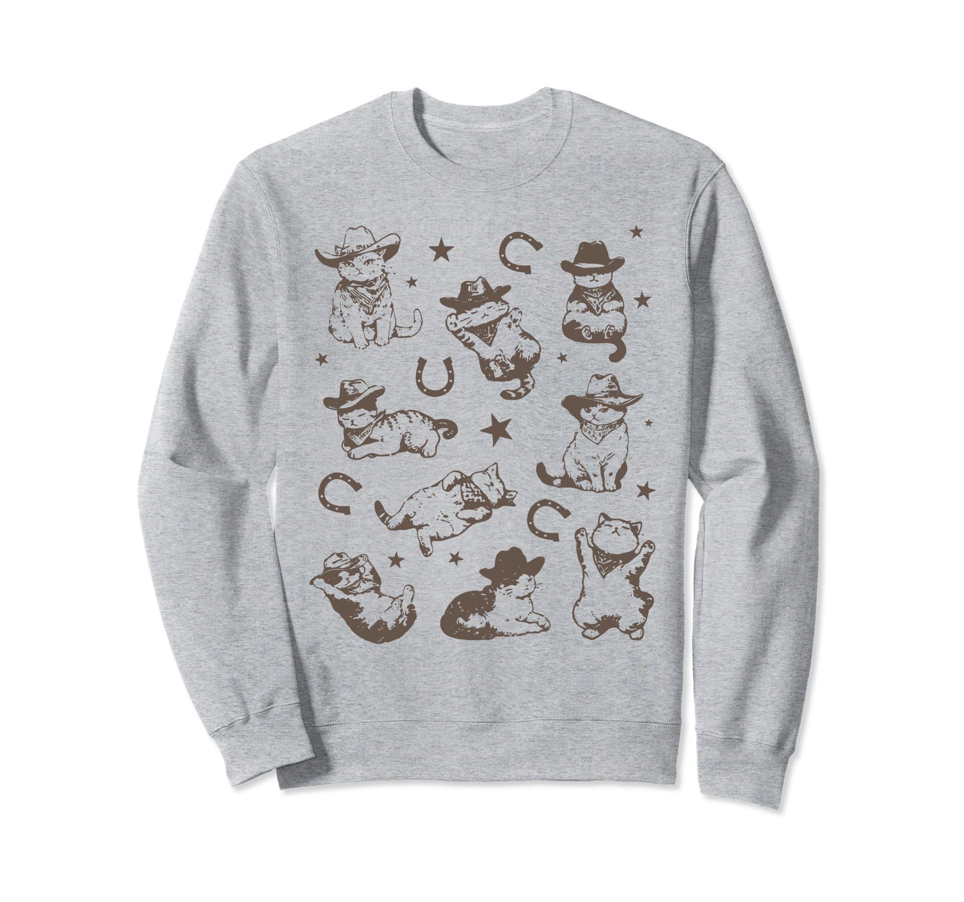 Cowboy Cats And Kittens Western Cowboy Sweatshirt - Unique Graphic Unisex - T-Shirt, Sweatshirt, Hoodie