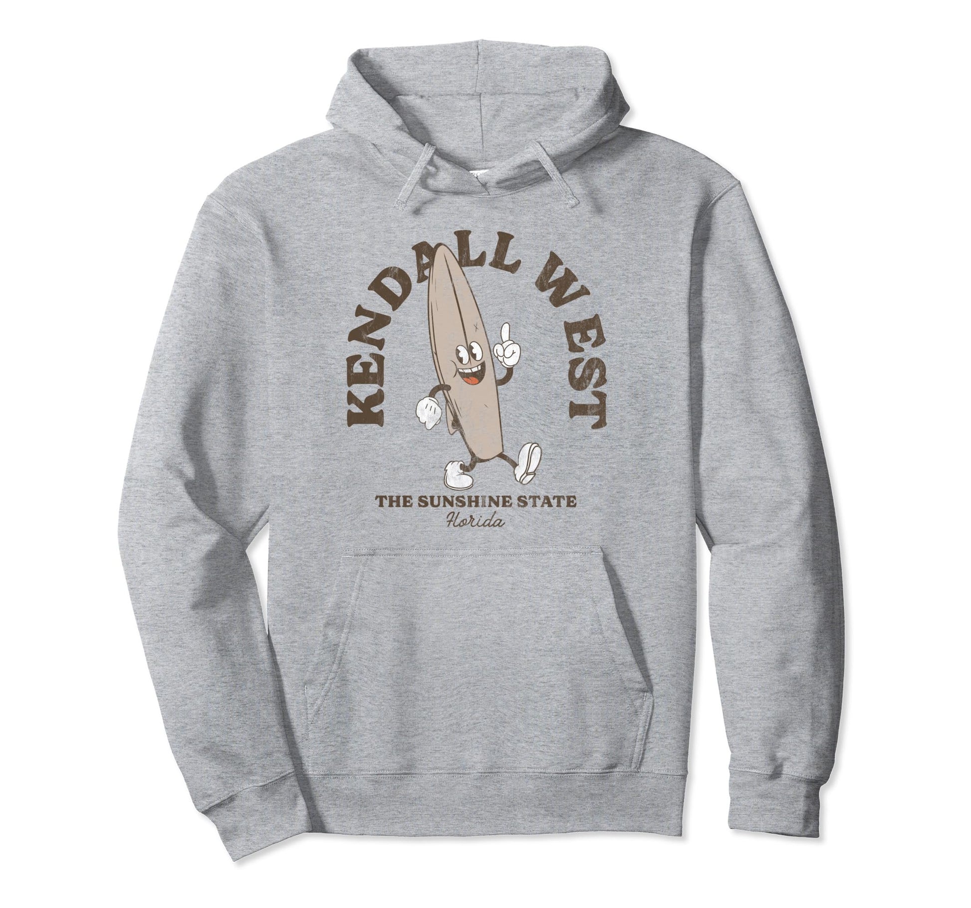Kendall West Florida Surfer Beach Hoodie - Novelty Apparel Men Women - T-Shirt, Sweatshirt, Hoodie
