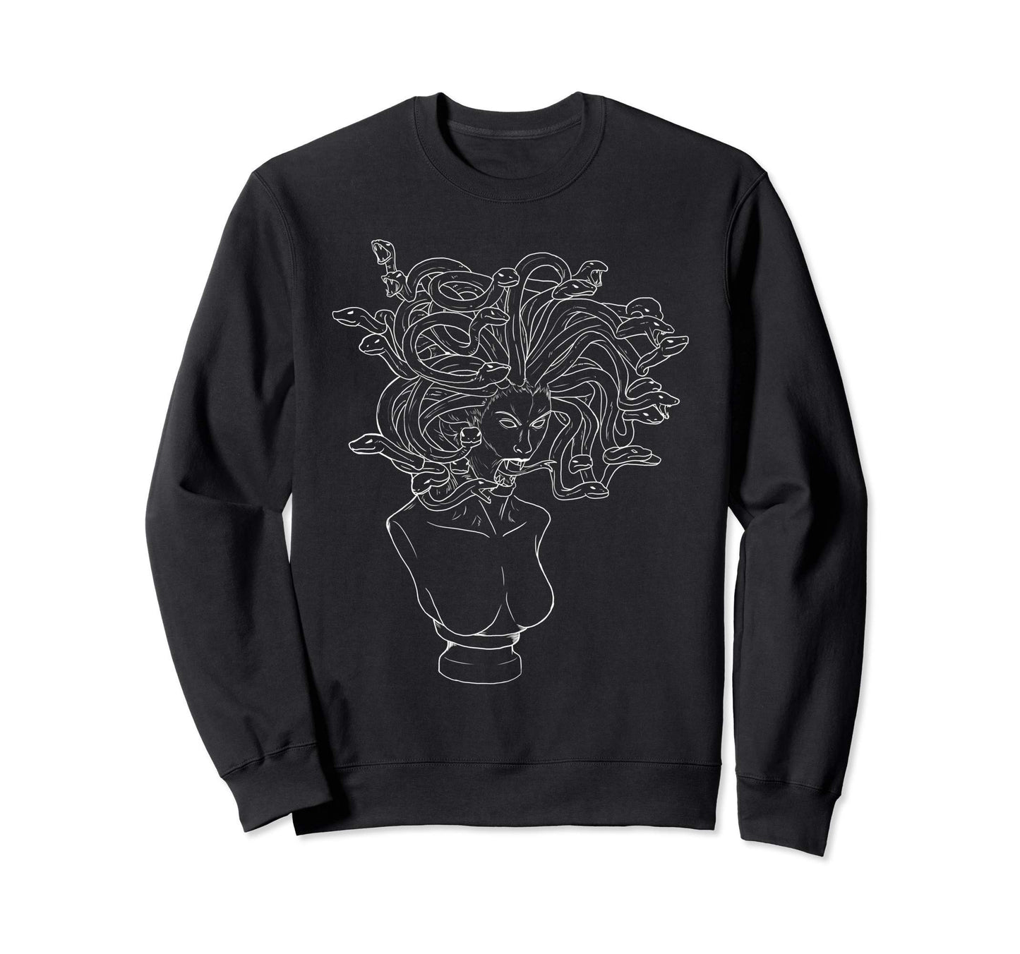 Medusa Snakes Statue Drawing Aesthetic Sweatshirt - Trendy Graphic Unisex - T-Shirt, Sweatshirt, Hoodie