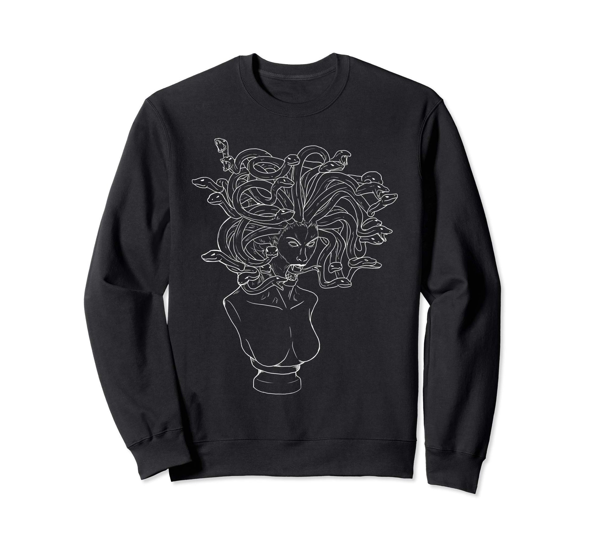 Medusa Snakes Statue Drawing Aesthetic Sweatshirt - Trendy Graphic Unisex - T-Shirt, Sweatshirt, Hoodie