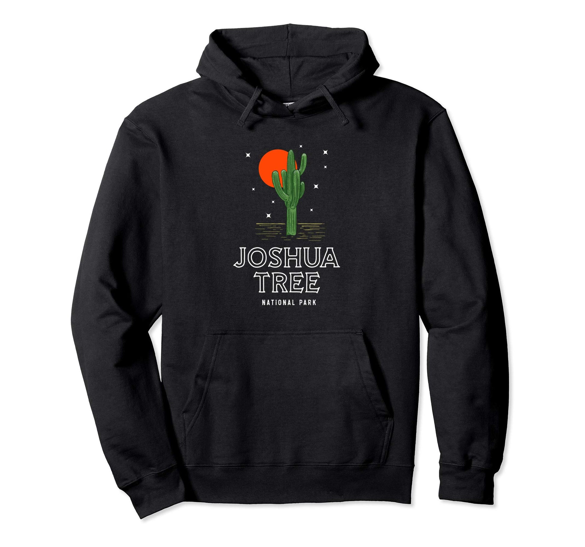 Joshua Tree Cactus Moon Stars Hoodie - Fun Novelty Design Men Women - T-Shirt, Sweatshirt, Hoodie