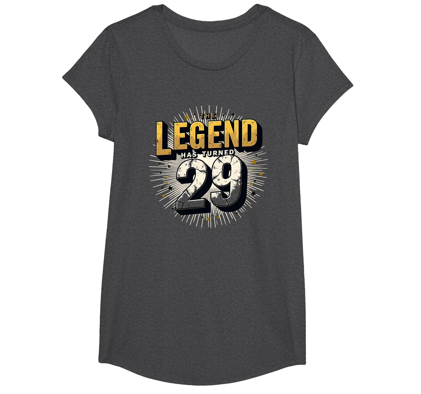 Birthday Gift Legend Turns 29 Typography T-Shirt - Graphic Print Men Women - T-Shirt, Sweatshirt, Hoodie
