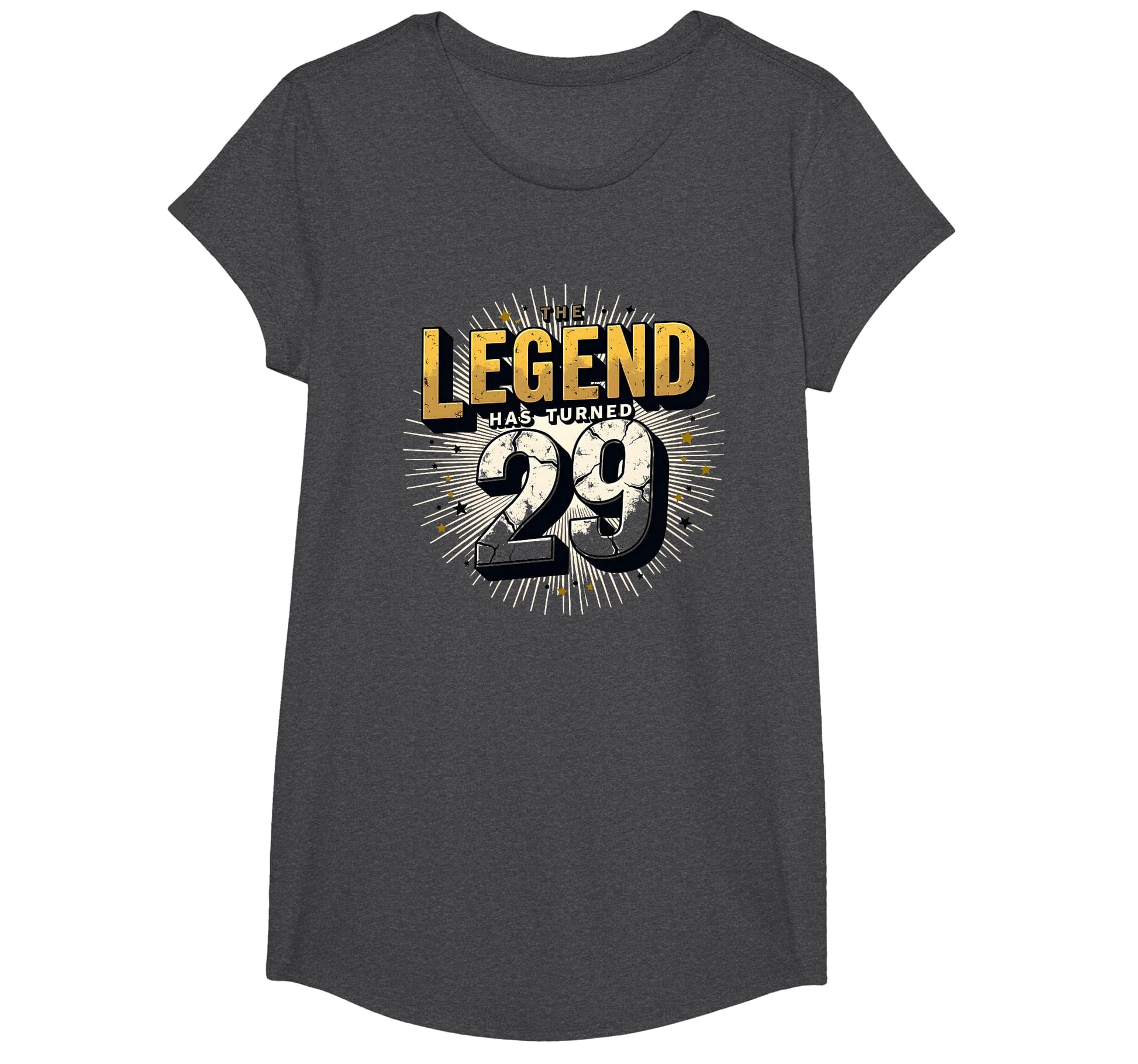 Birthday Gift Legend Turns 29 Typography T-Shirt - Graphic Print Men Women - T-Shirt, Sweatshirt, Hoodie