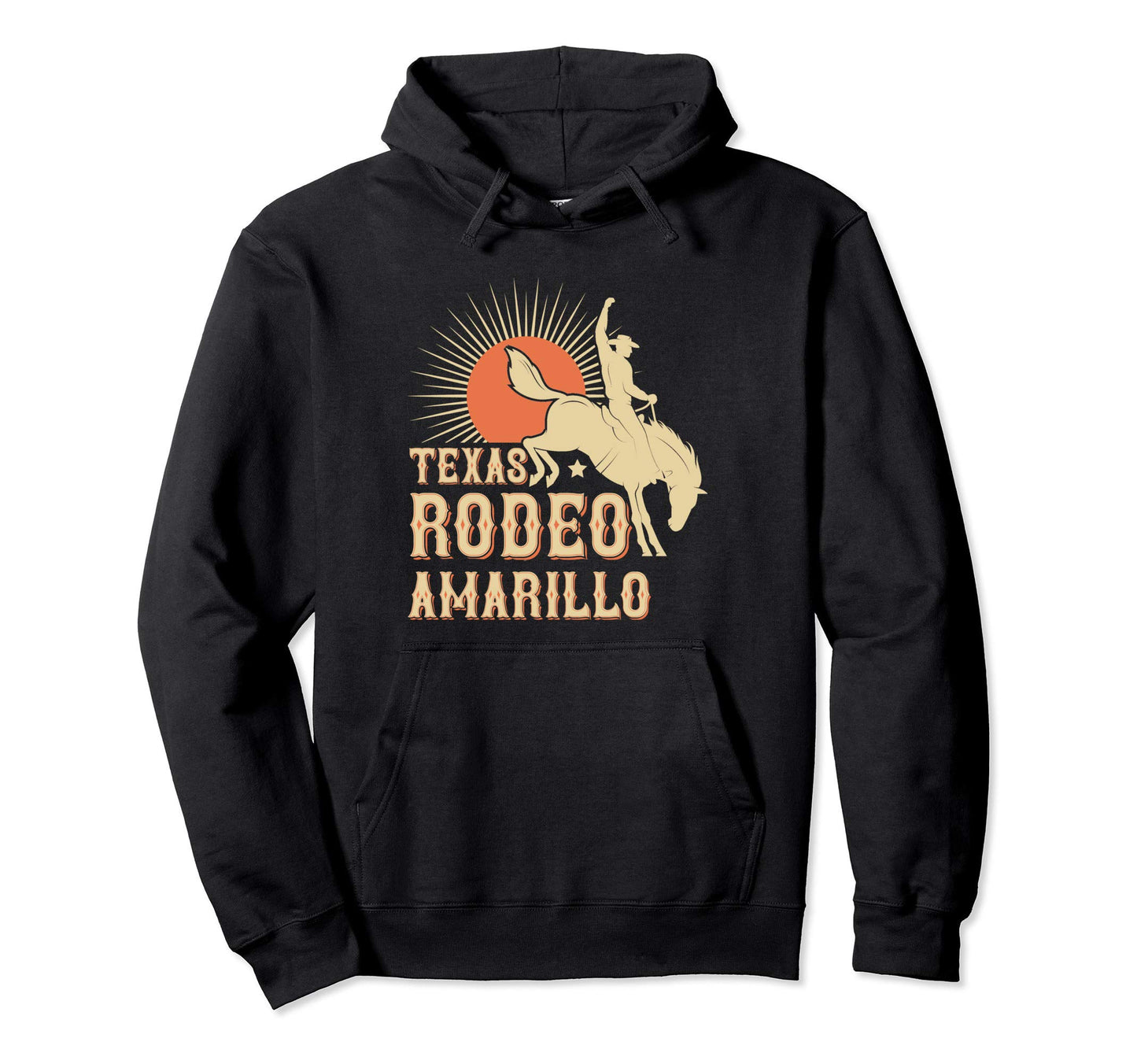 Amarillo Texas Rodeo Western Cowboy Hoodie - Unique Graphic for Adults - T-Shirt, Sweatshirt, Hoodie