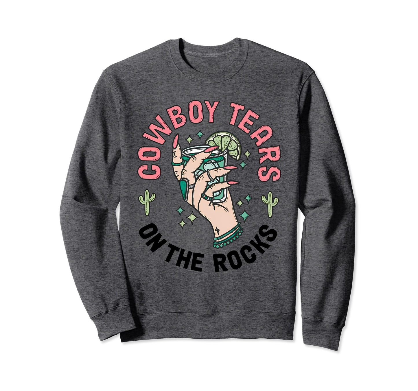 Cowboy Tears Rocks Sweatshirt - Minimalist Print Men Women - T-Shirt, Sweatshirt, Hoodie