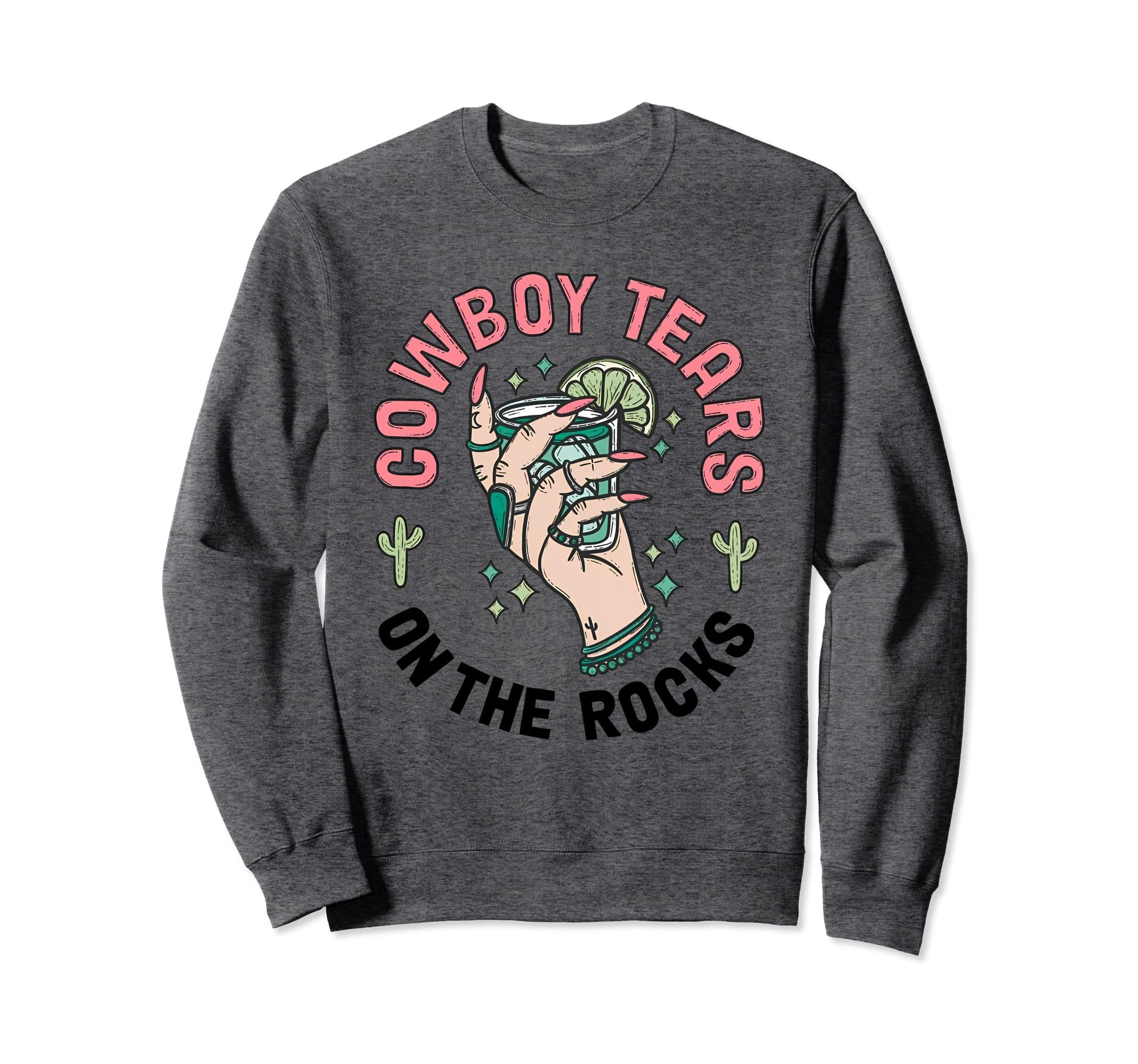 Cowboy Tears Rocks Sweatshirt - Minimalist Print Men Women - T-Shirt, Sweatshirt, Hoodie
