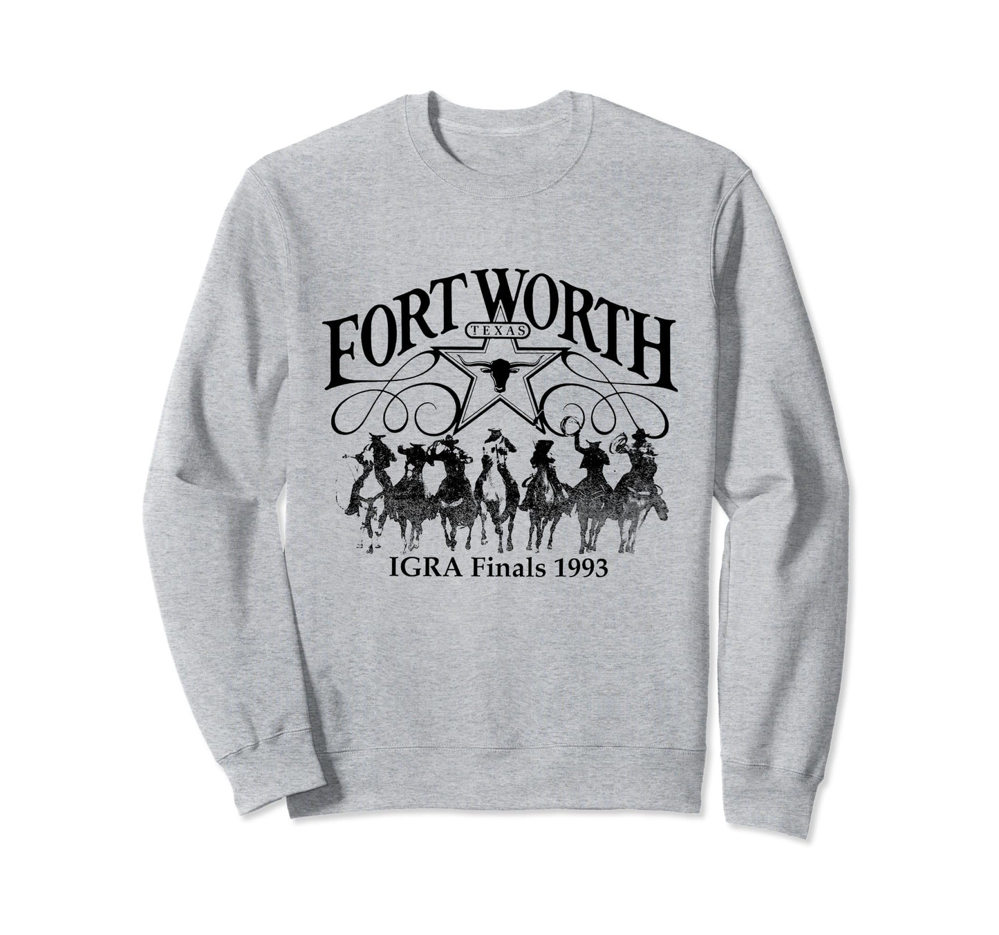 Fort Worth Texas Cowboy Rodeo Sweatshirt - Minimalist Print for Adults - T-Shirt, Sweatshirt, Hoodie
