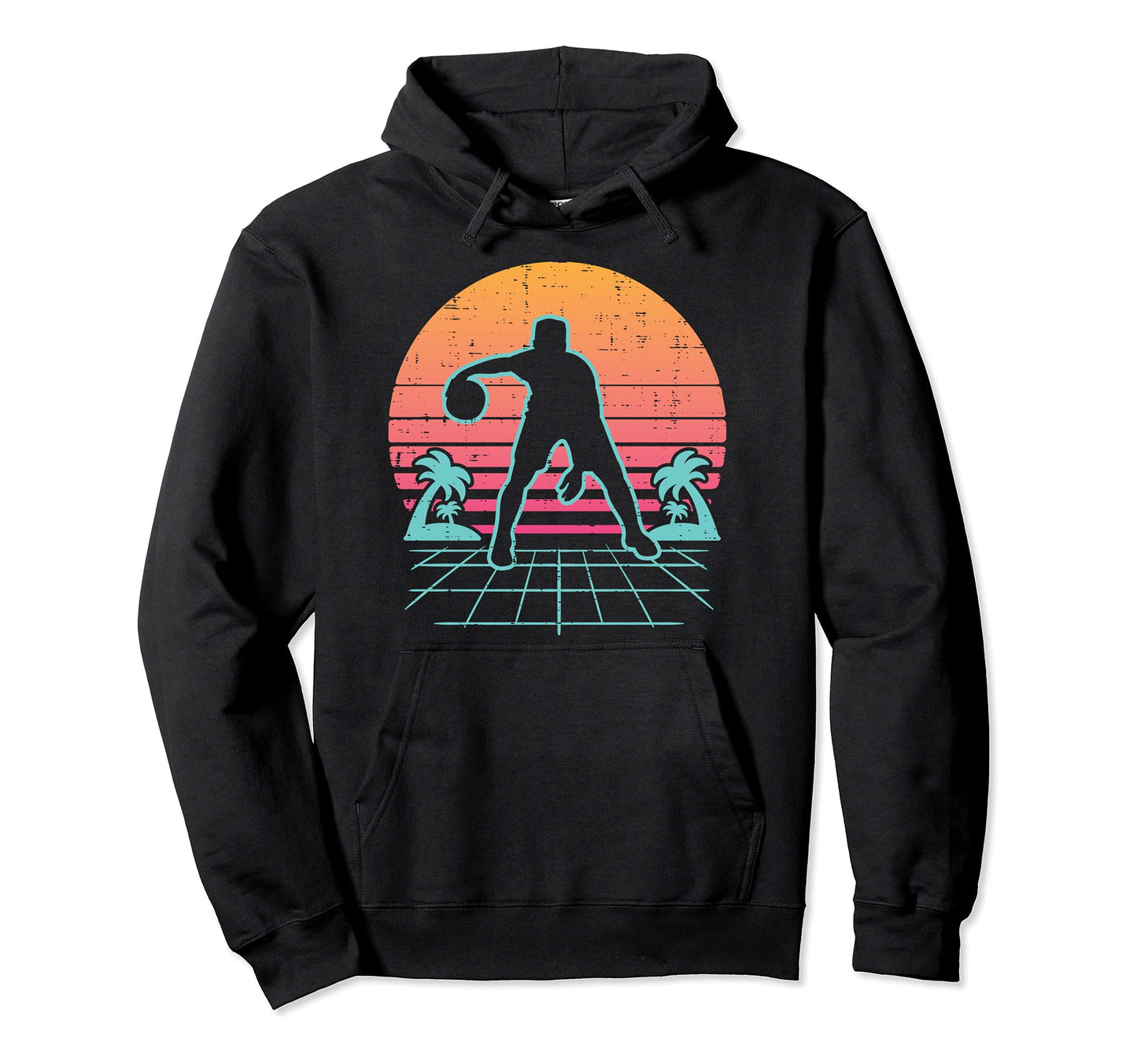 Basketball Vaporwave Aesthetic 80S 90S Hoodie - Trendy Graphic for Adults - T-Shirt, Sweatshirt, Hoodie