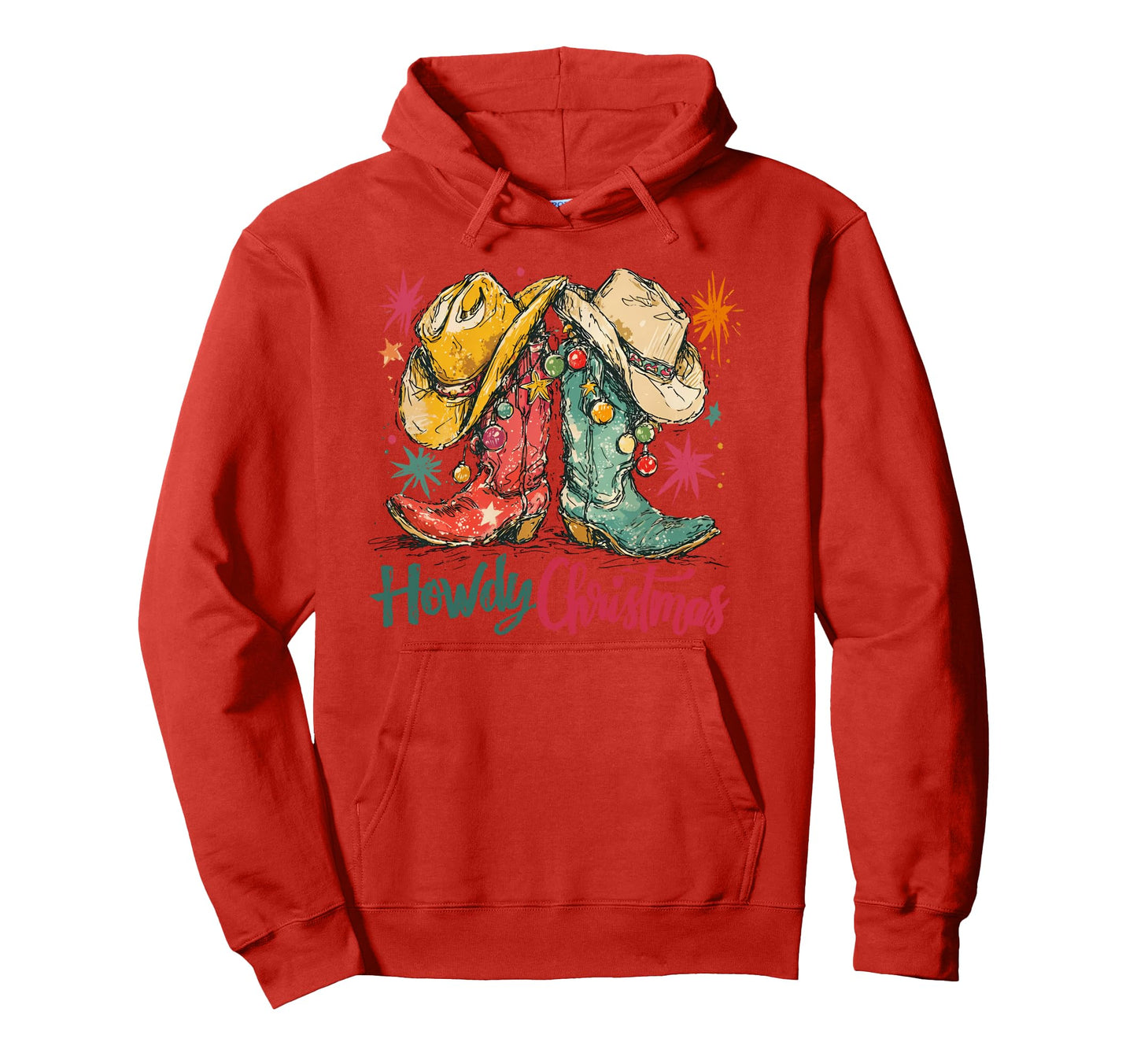 Howdy Western Cowgirl Boots Country Hoodie - Custom Art Print Men Women - T-Shirt, Sweatshirt, Hoodie