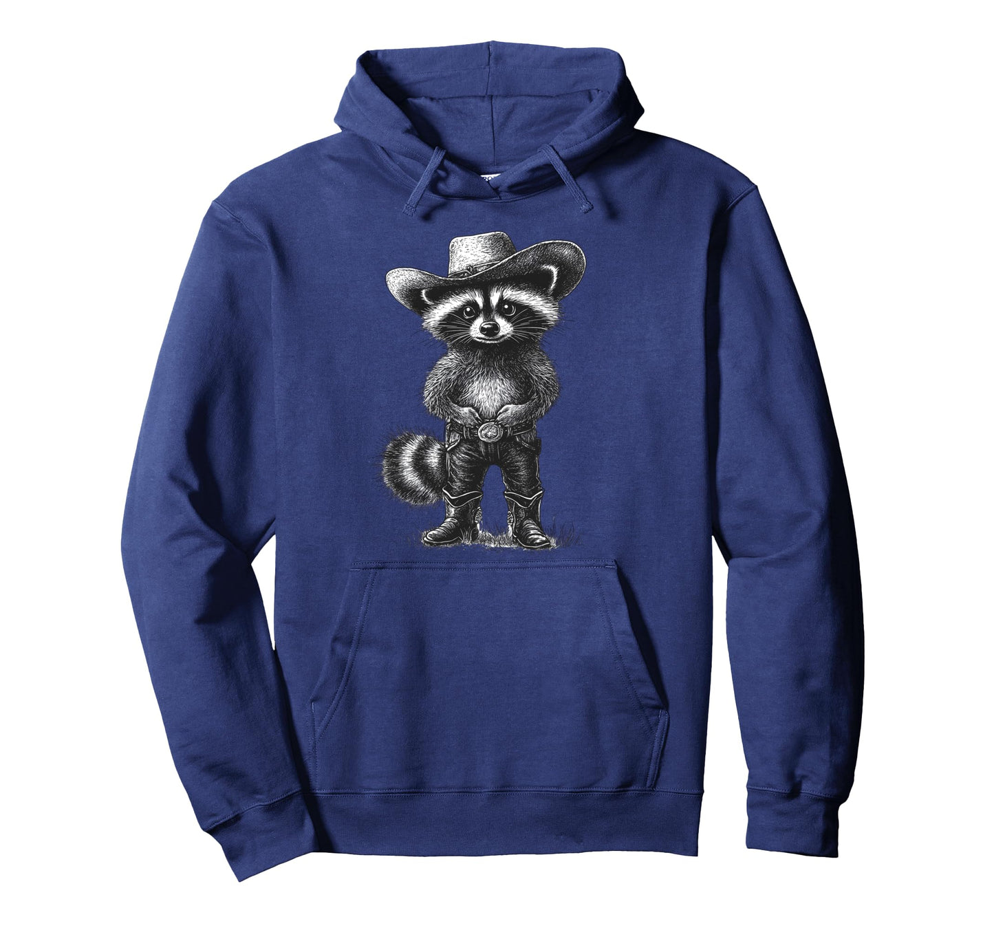 Raccoon Cowboy Howdy Trash Panda Western Hoodie - Unique Graphic Unisex - T-Shirt, Sweatshirt, Hoodie