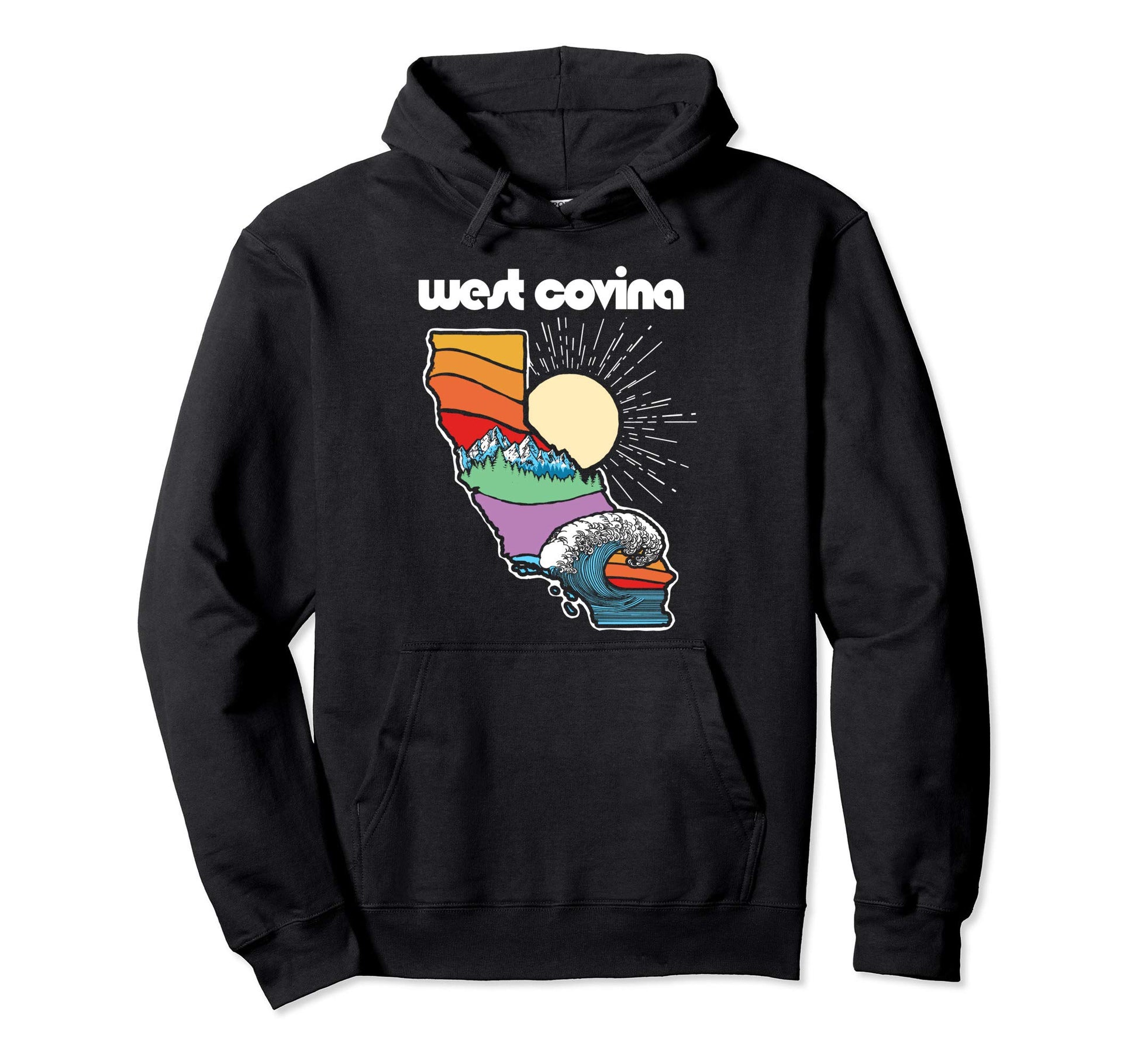 West Covina California Outdoors Hoodie - Aesthetic Graphic for Adults - T-Shirt, Sweatshirt, Hoodie