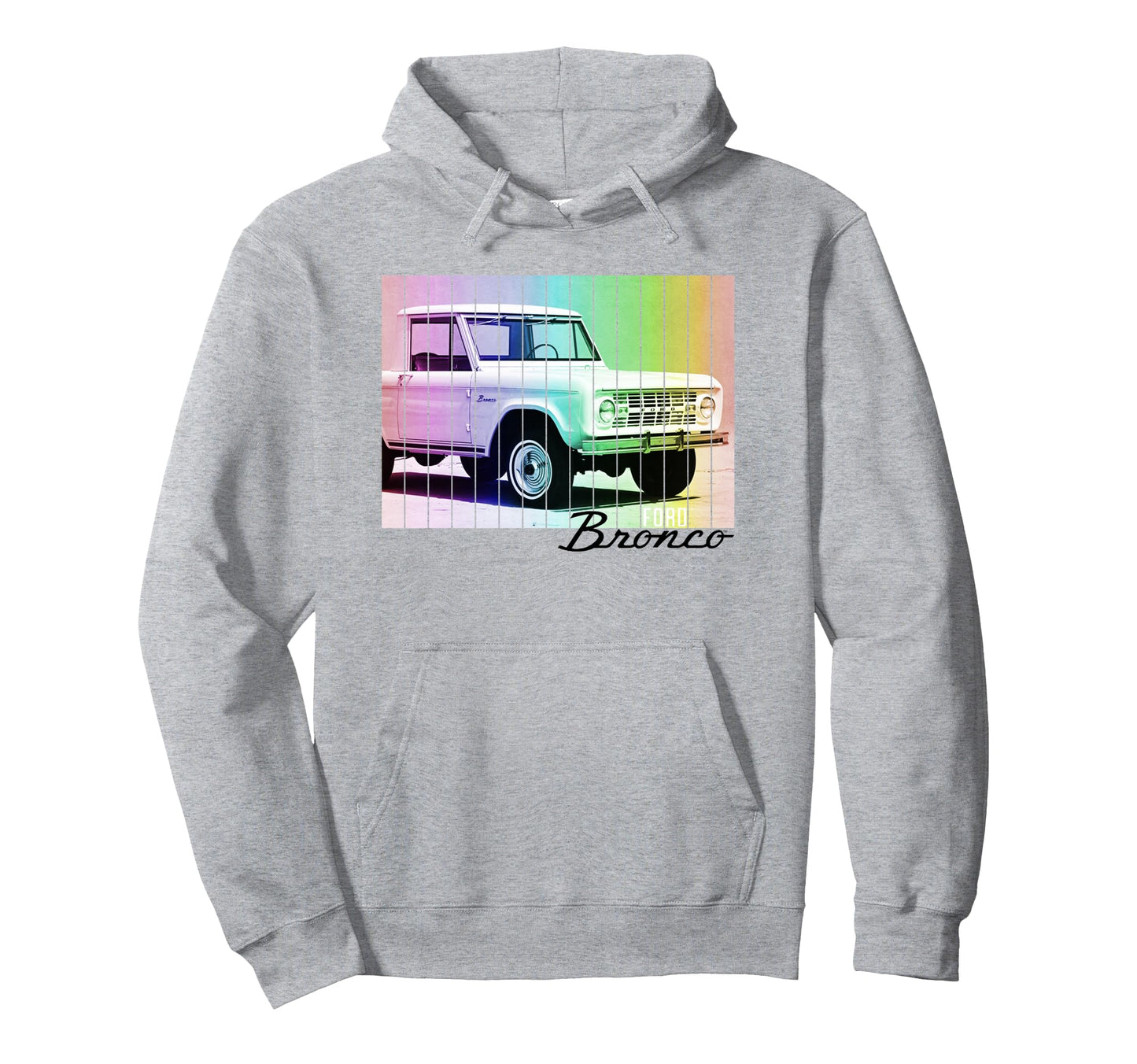 Ford Bronco Rainbow Hoodie - Casual Everyday Wear Men Women - T-Shirt, Sweatshirt, Hoodie