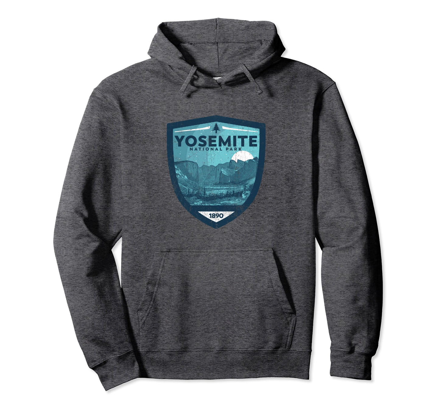 Yosemite National Park Distressed Hoodie - Trendy Graphic Men Women - T-Shirt, Sweatshirt, Hoodie