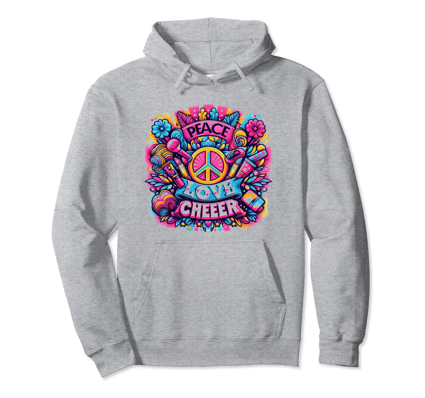 Live Peace Love And Cheer Hoodie - Aesthetic Graphic Men Women - T-Shirt, Sweatshirt, Hoodie