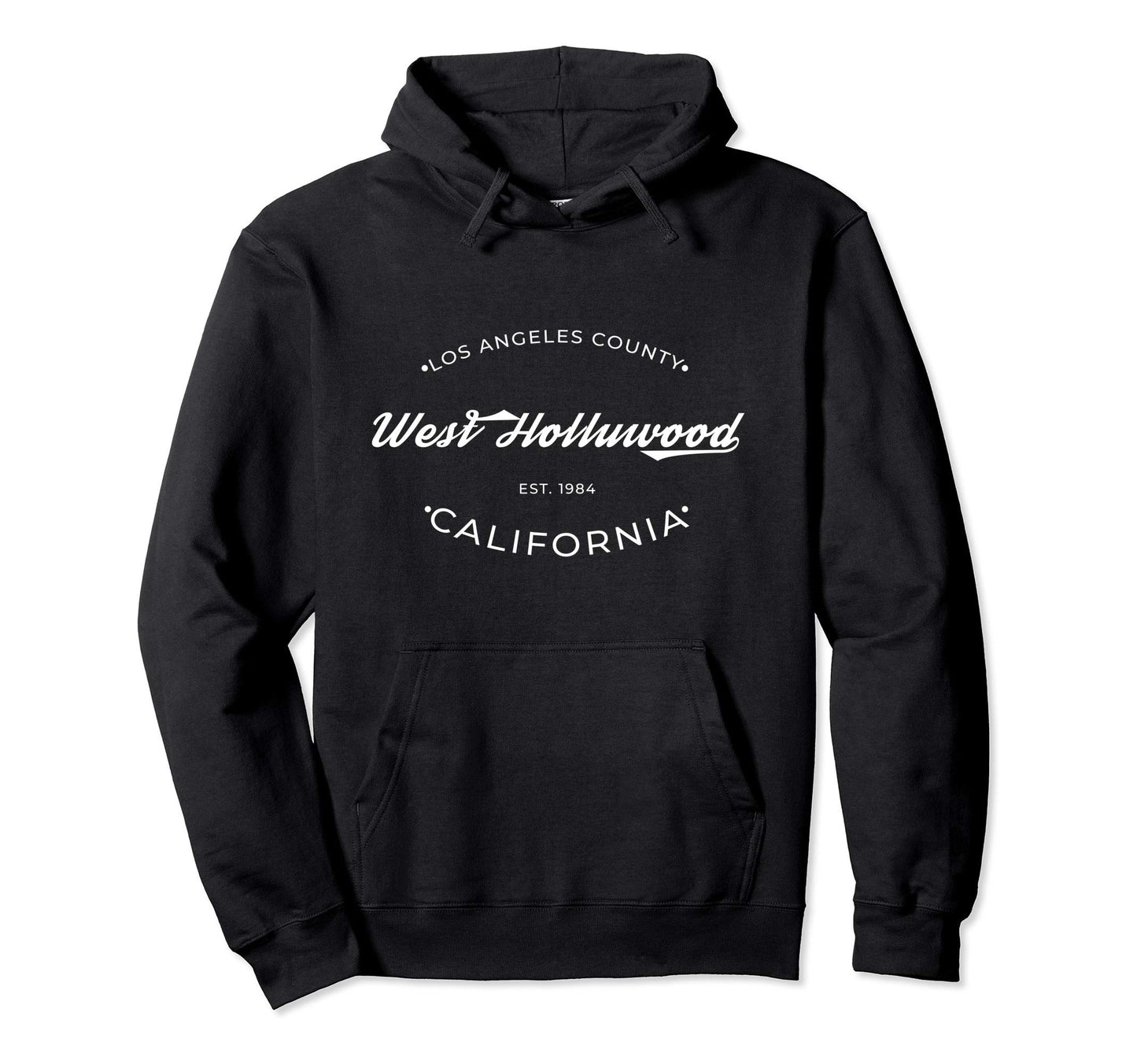 West Hollywood California Los Angeles Logo Hoodie - Graphic Print Unisex - T-Shirt, Sweatshirt, Hoodie