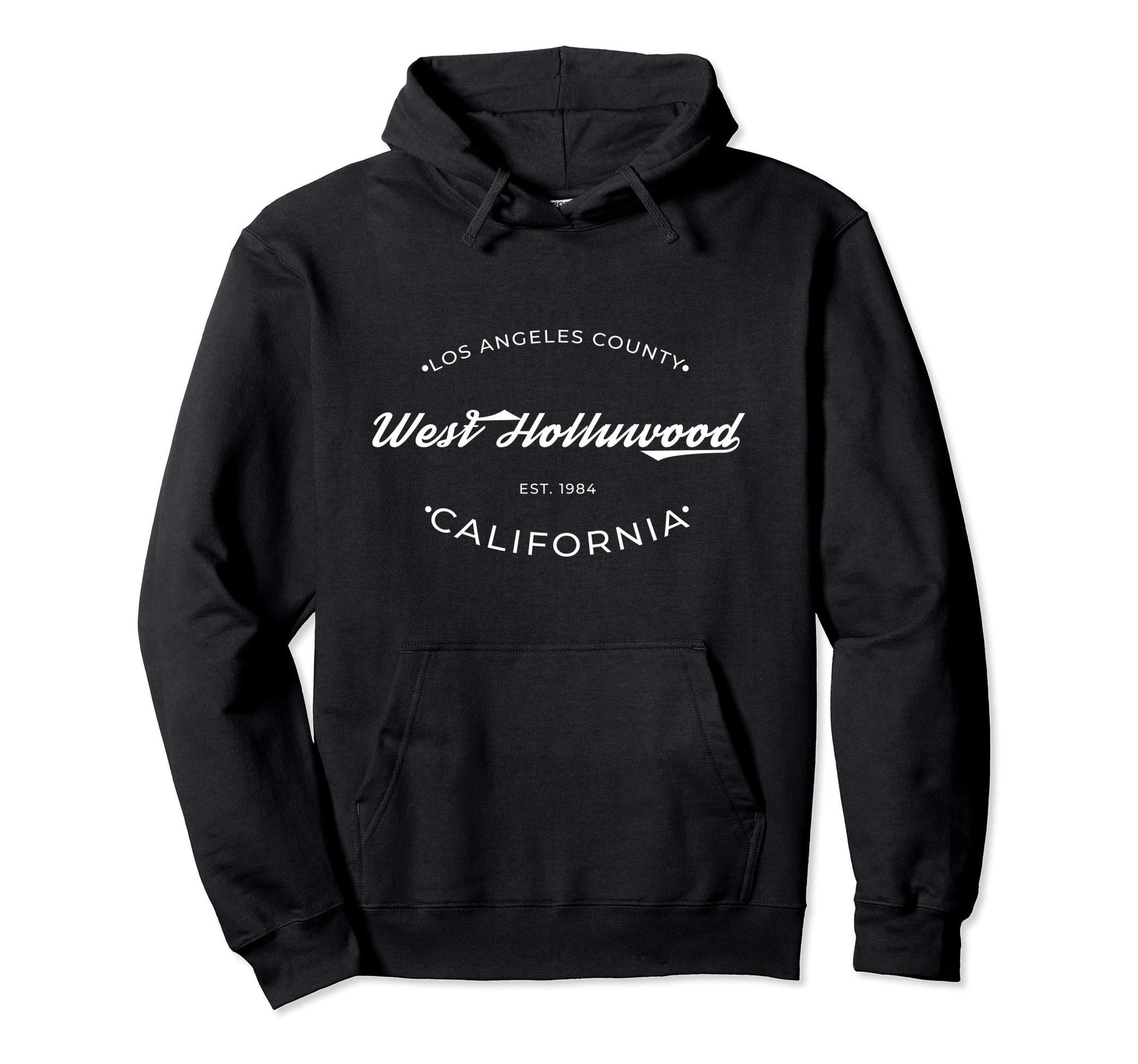 West Hollywood California Los Angeles Logo Hoodie - Graphic Print Unisex - T-Shirt, Sweatshirt, Hoodie