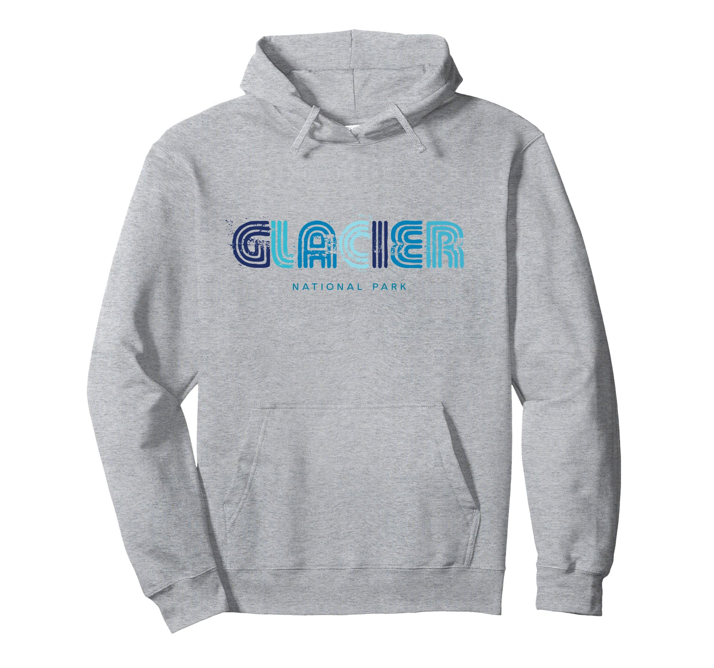 Glacier National Park 70S 80S Type Hoodie - Unique Graphic for Adults - T-Shirt, Sweatshirt, Hoodie