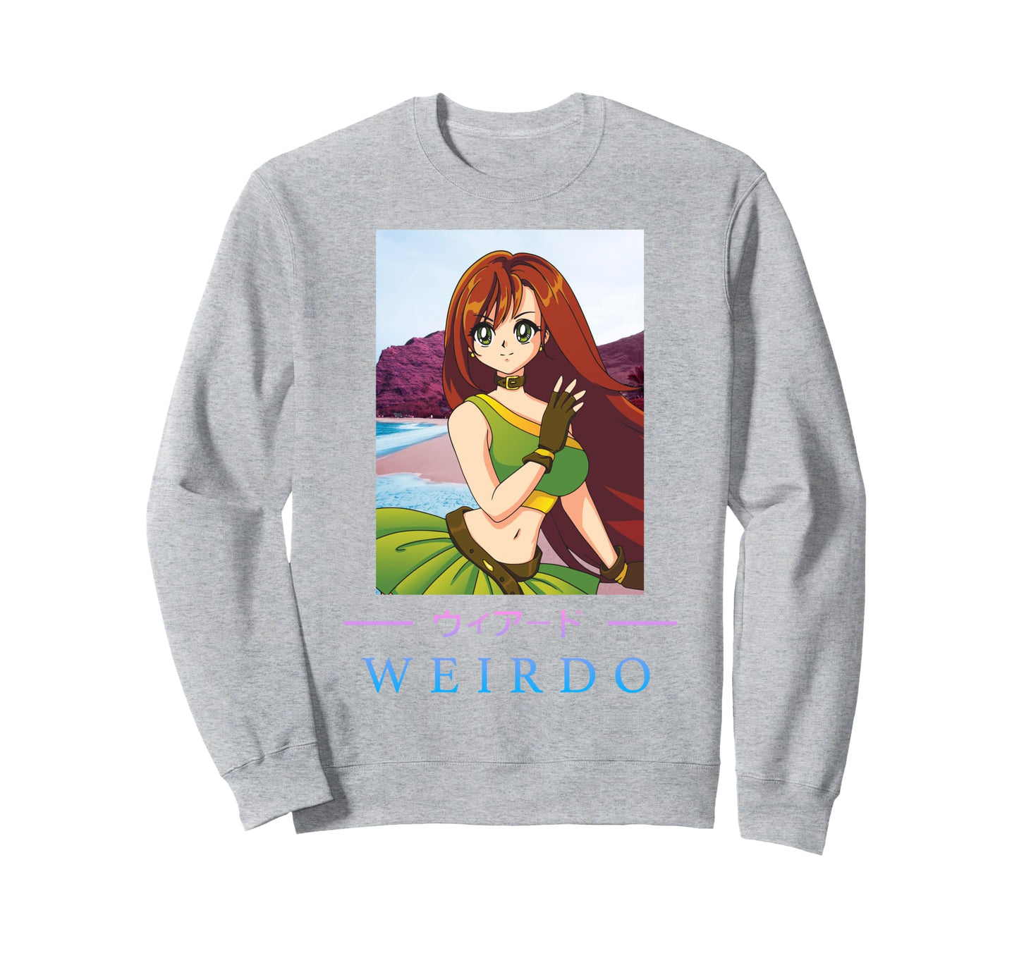 Anime Weirdo Japanese Aesthetic Sweatshirt - Fun Novelty Design Men Women - T-Shirt, Sweatshirt, Hoodie