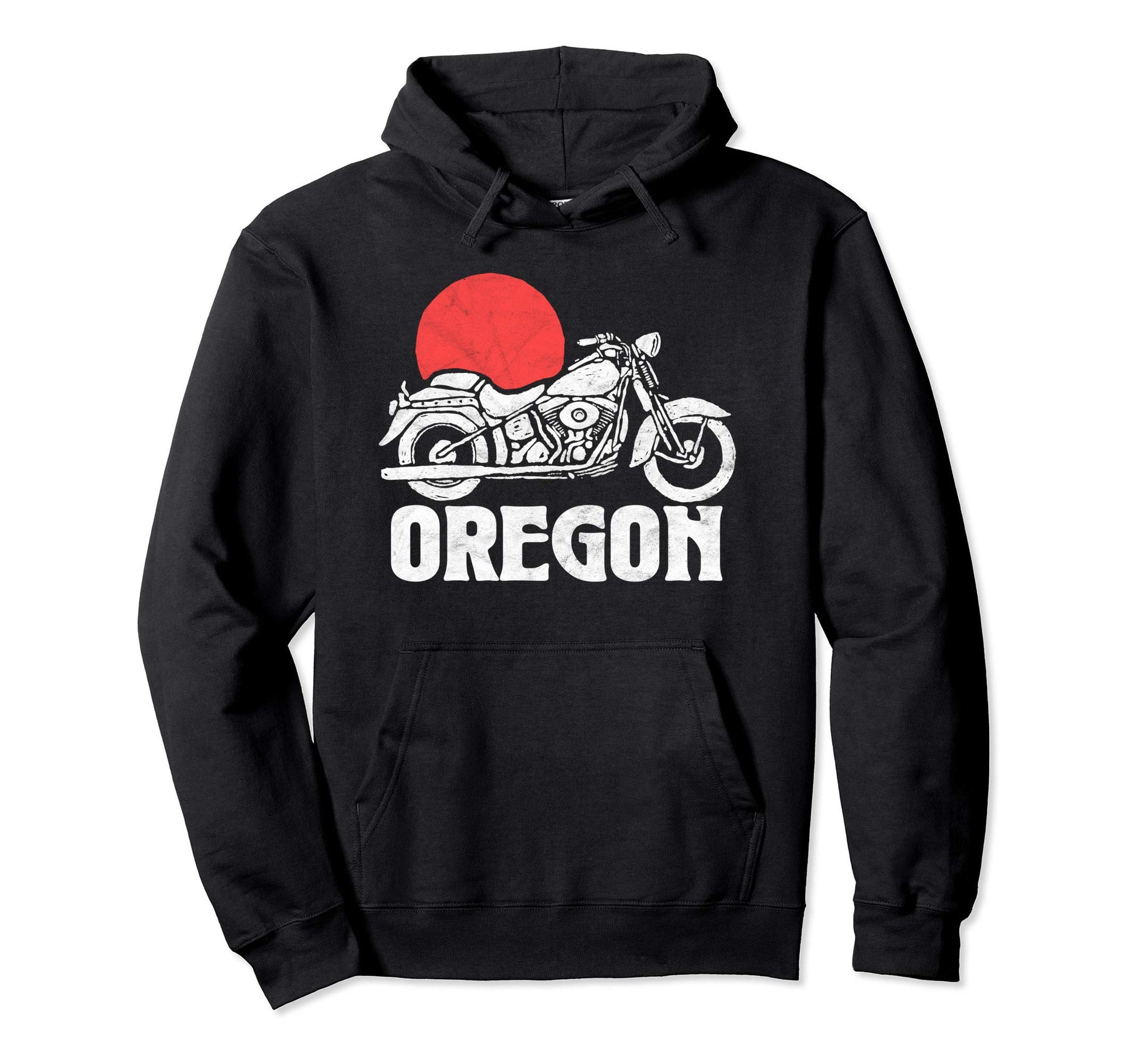 Oregon Motorcycle Sun Minimalist Hoodie - Trendy Graphic Men Women - T-Shirt, Sweatshirt, Hoodie