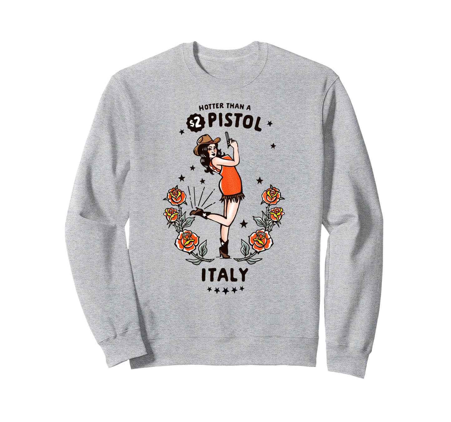 Italy Cowgirl Italian Spaghetti Sweatshirt - Fun Novelty Design Men Women - T-Shirt, Sweatshirt, Hoodie