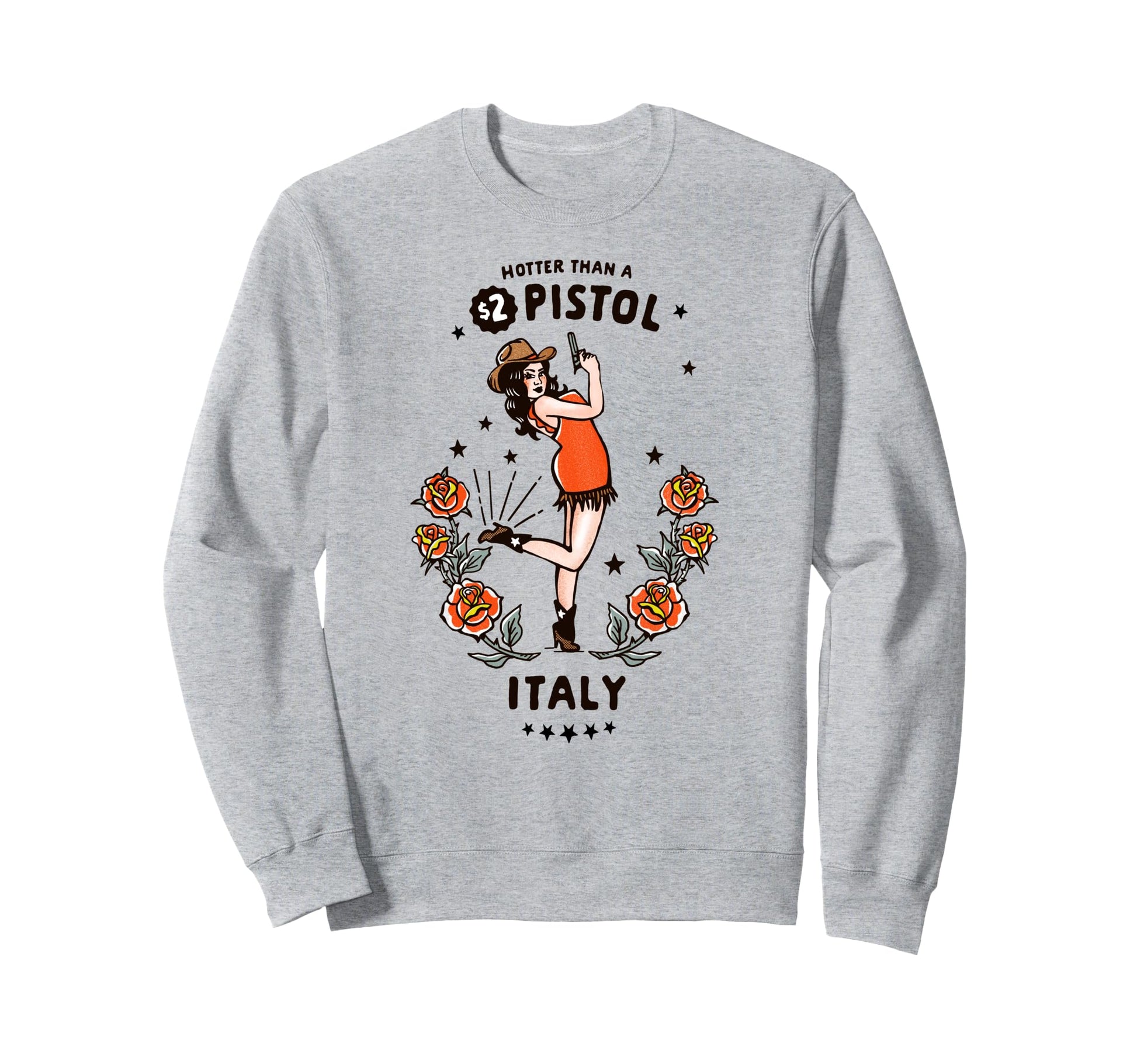Italy Cowgirl Italian Spaghetti Sweatshirt - Fun Novelty Design Men Women - T-Shirt, Sweatshirt, Hoodie