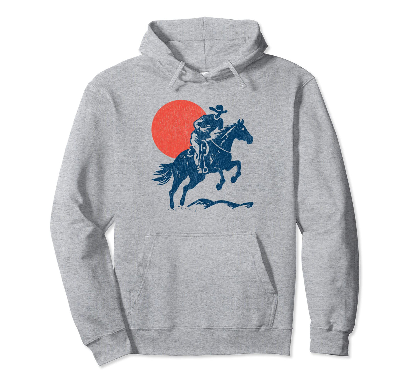 Distressed Western Cowboy Gunslinger Hoodie - Novelty Apparel Men Women - T-Shirt, Sweatshirt, Hoodie