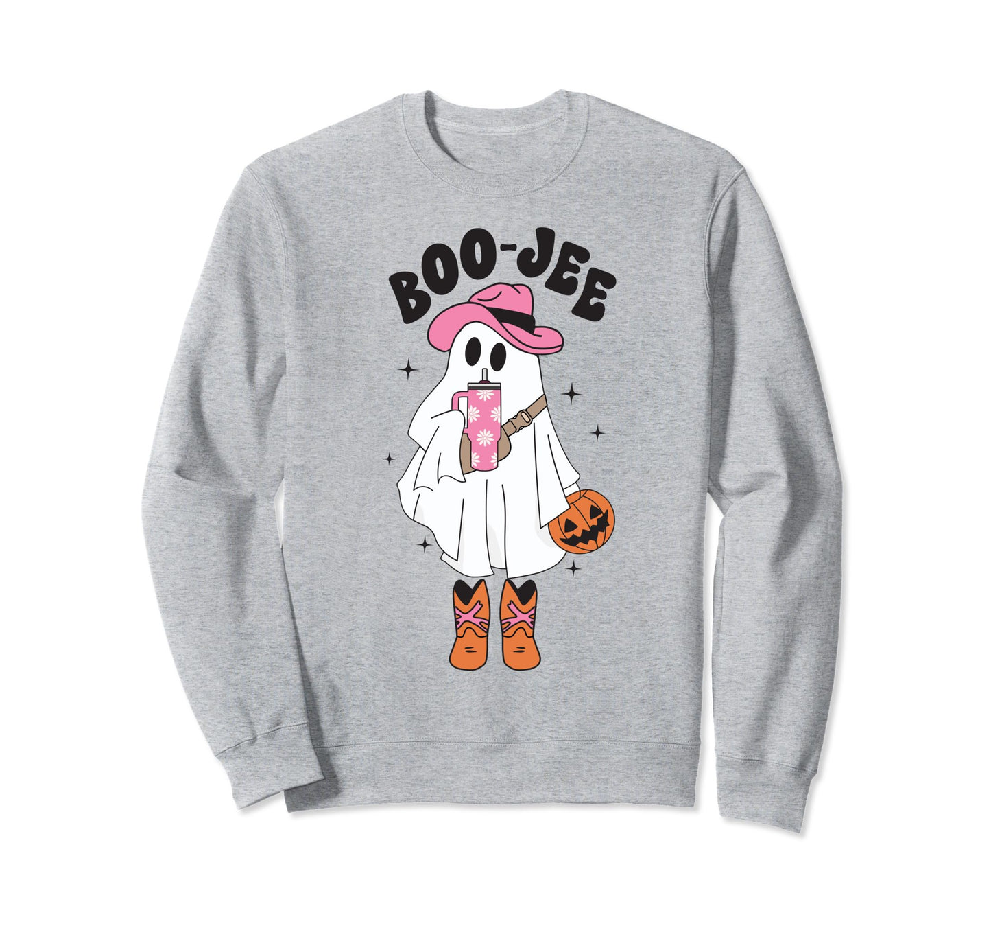 Boo Jee Spooky Season Ghost Western Sweatshirt - Trendy Graphic Men Women - T-Shirt, Sweatshirt, Hoodie