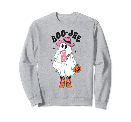 Boo Jee Spooky Season Ghost Western Sweatshirt - Trendy Graphic Men Women - T-Shirt, Sweatshirt, Hoodie