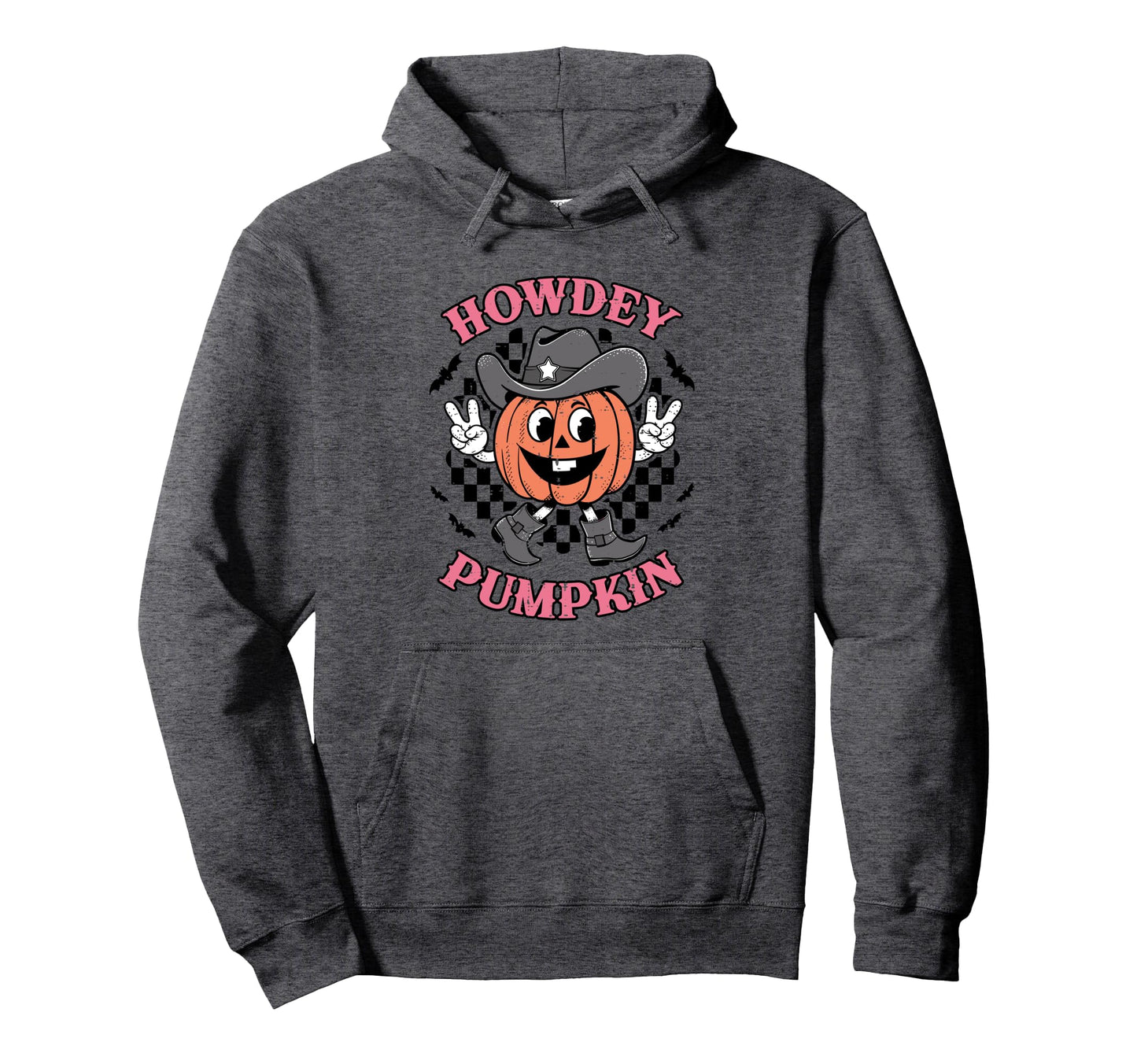 Howdy Pumpkin Autumn Western Halloween Hoodie - Graphic Print Men Women - T-Shirt, Sweatshirt, Hoodie