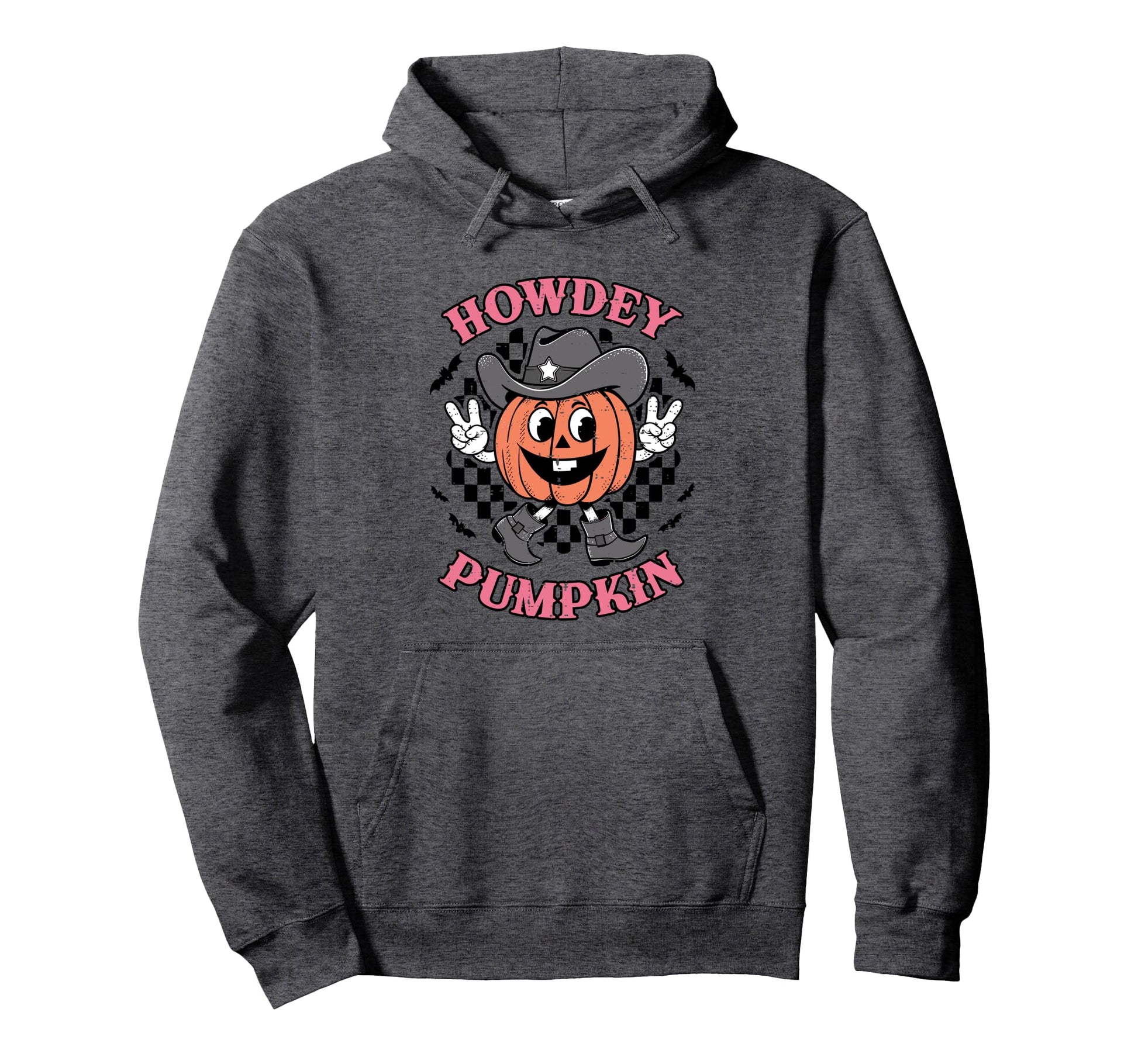 Howdy Pumpkin Autumn Western Halloween Hoodie - Graphic Print Men Women - T-Shirt, Sweatshirt, Hoodie