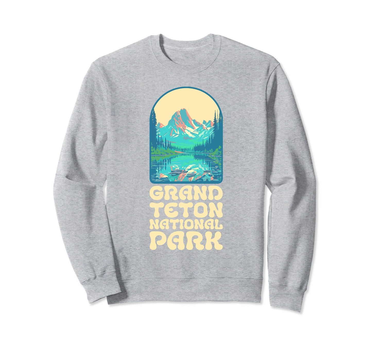 Grand Teton National Park Eighties Sweatshirt - Unique Graphic for Adults - T-Shirt, Sweatshirt, Hoodie