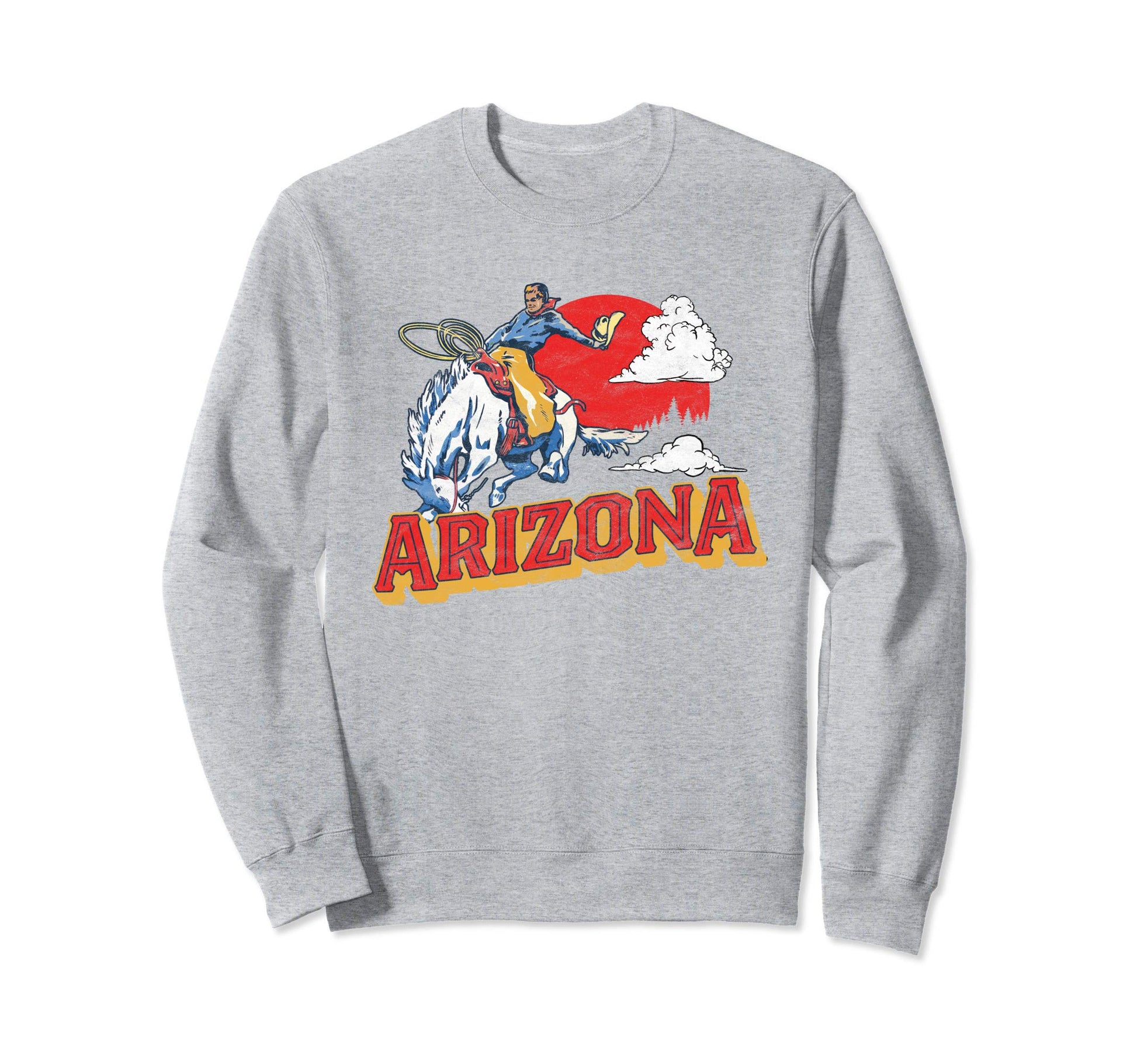 Arizona Bronco Riding Cowboy Sweatshirt - Minimalist Print Men Women - T-Shirt, Sweatshirt, Hoodie