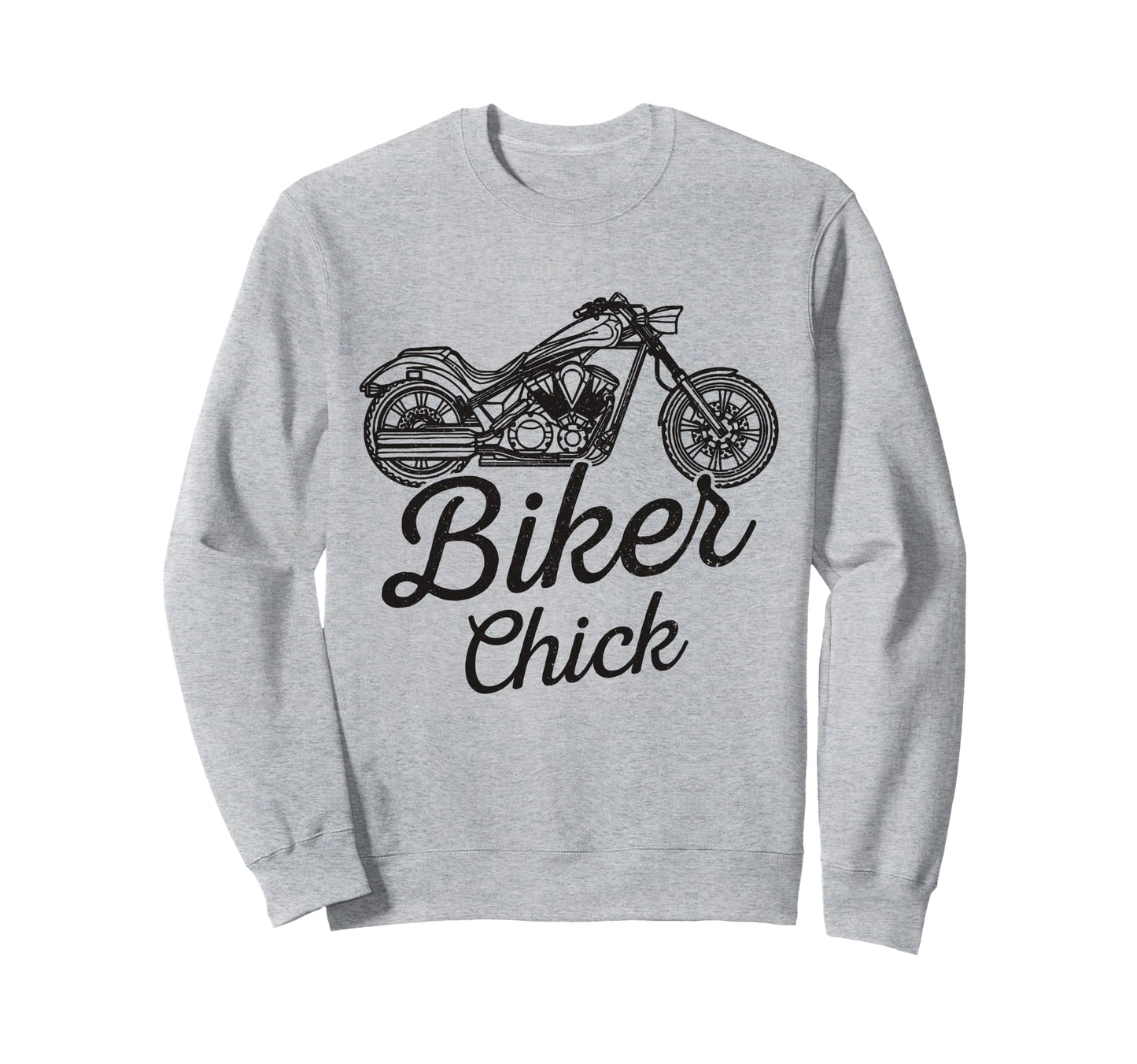 Biker Chick Motorcycle Biker Sweatshirt - Casual Everyday Wear Unisex - T-Shirt, Sweatshirt, Hoodie